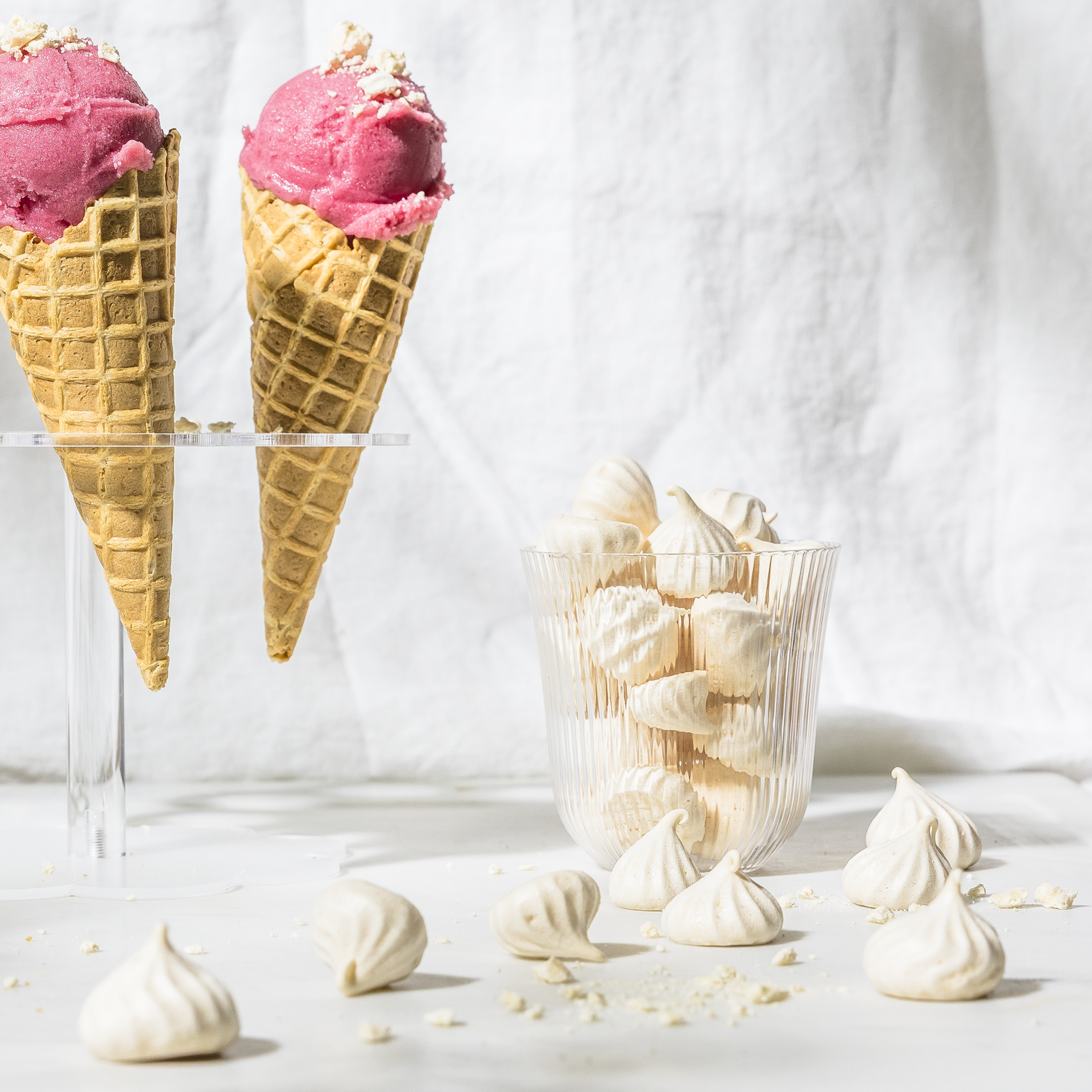 Mini merengues (cobertura de helado)