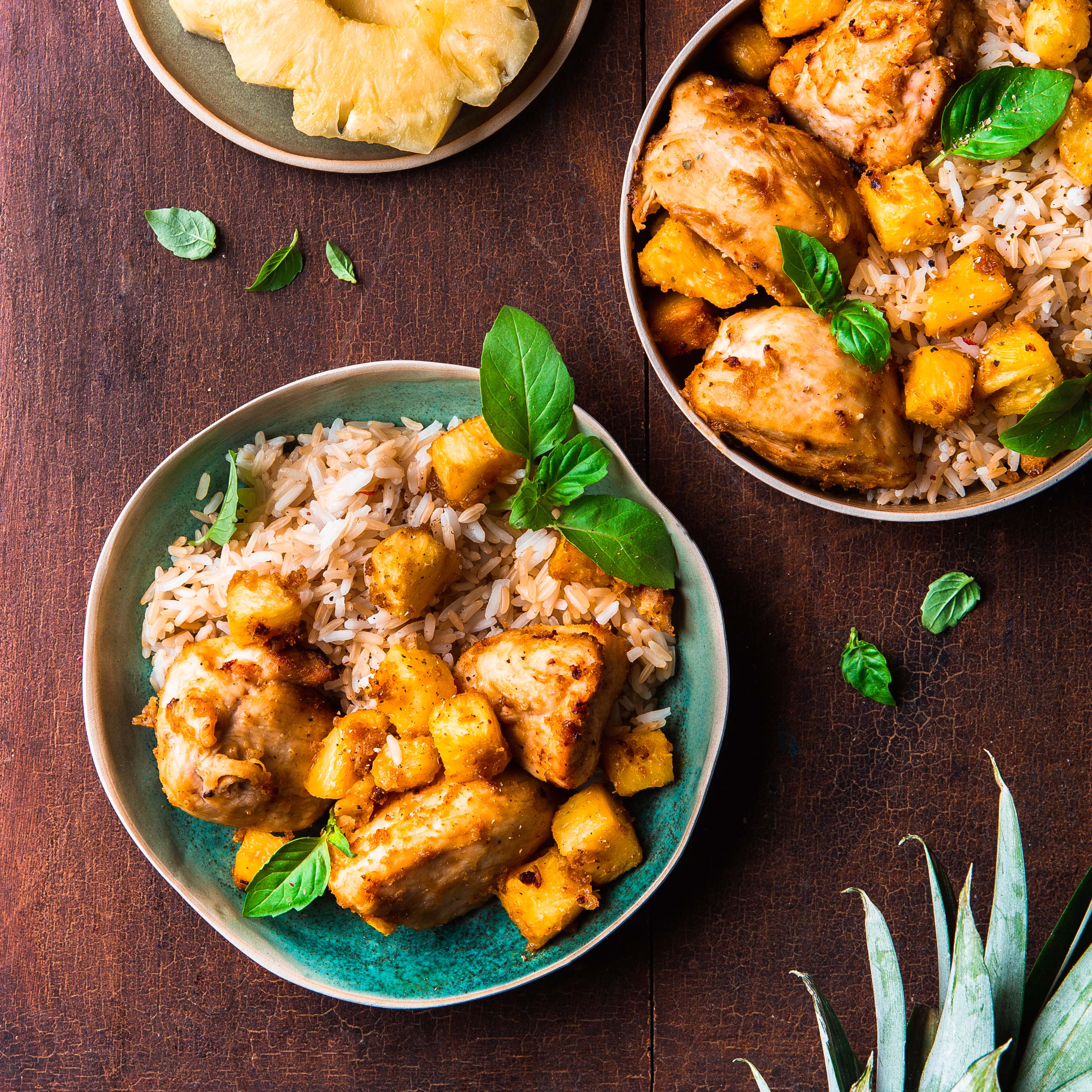 Hähnchen süß-sauer mit Ananas