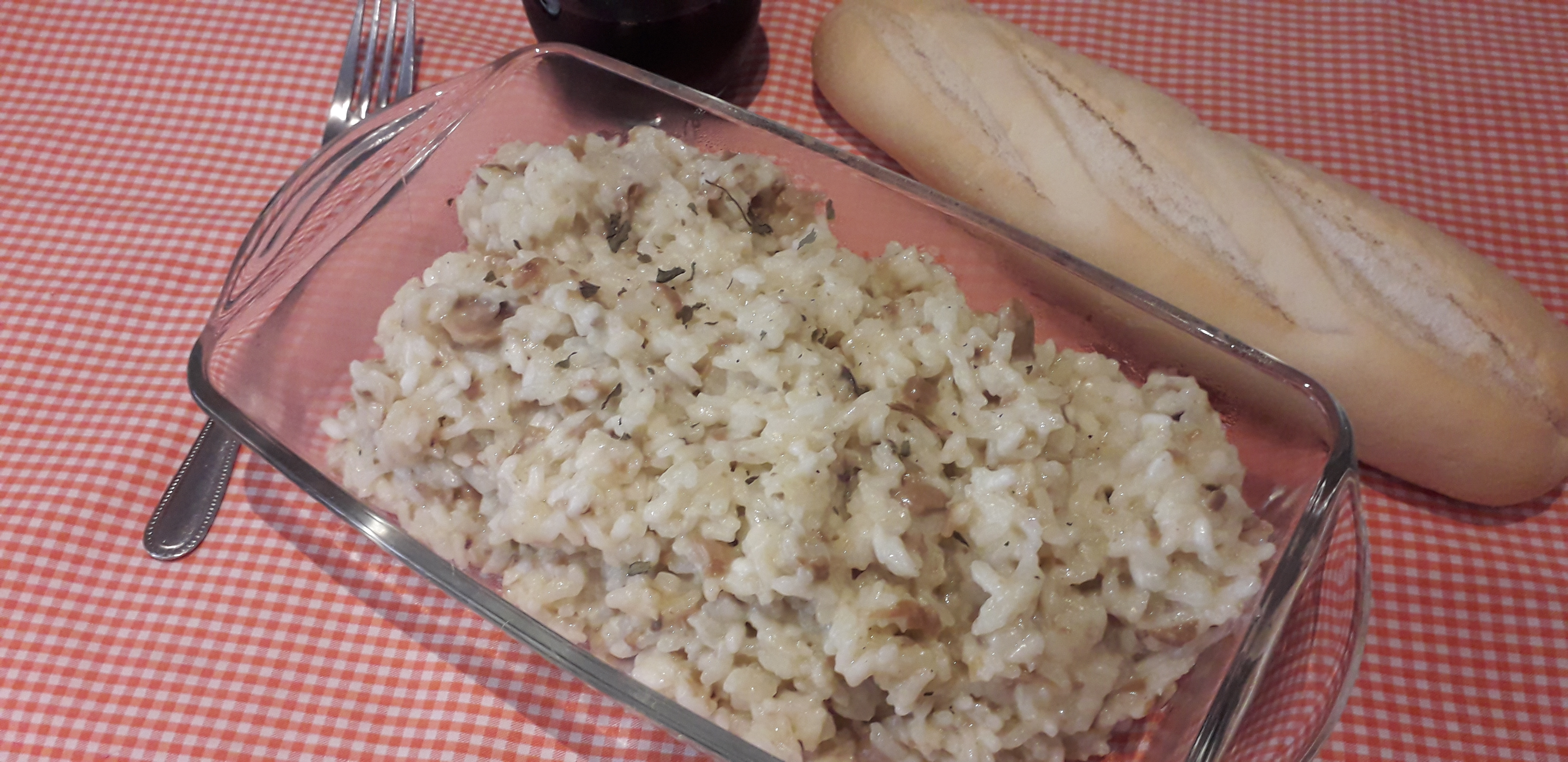 Risotto con champiñones