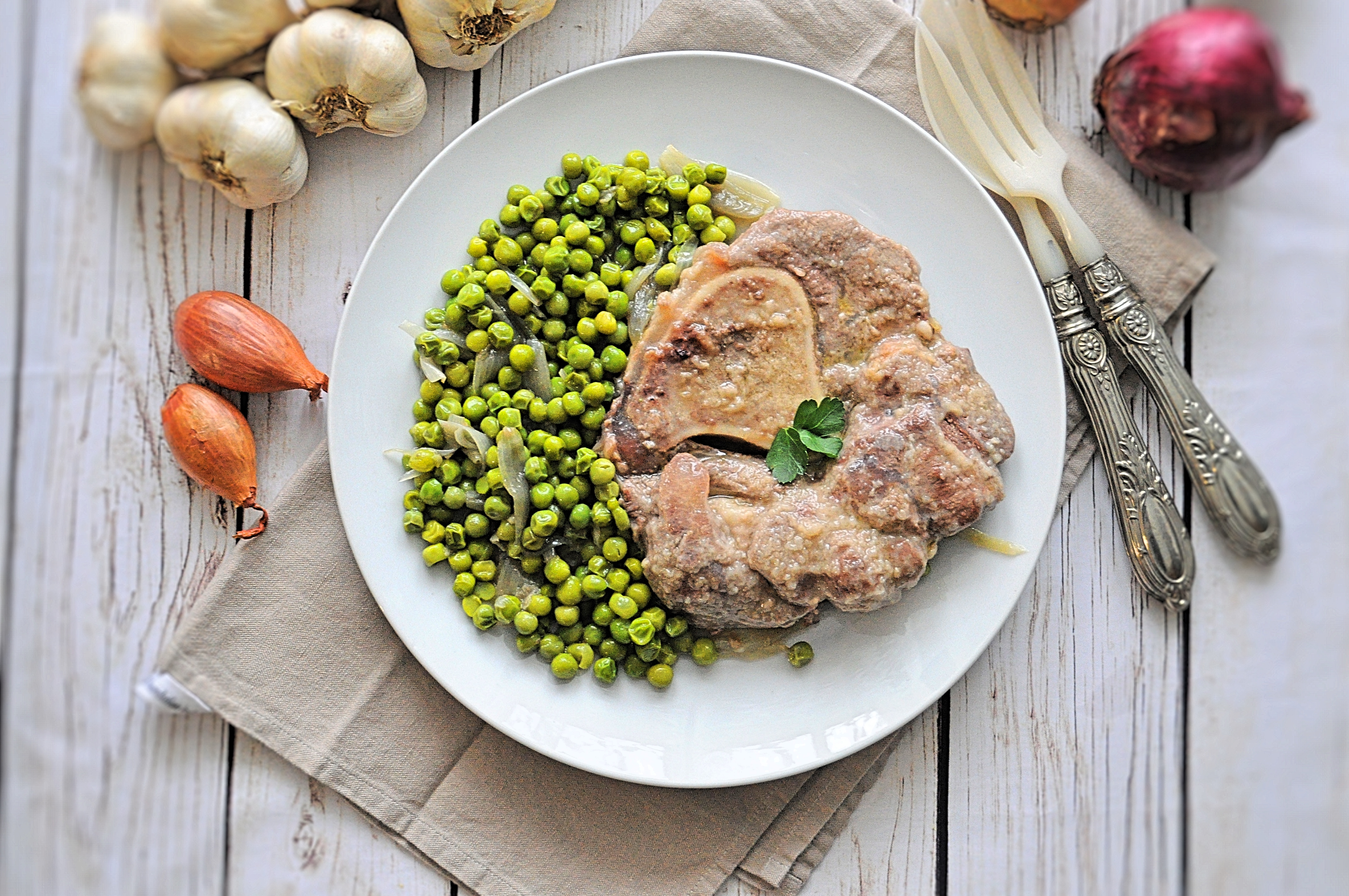 Ossobuchi ai piselli