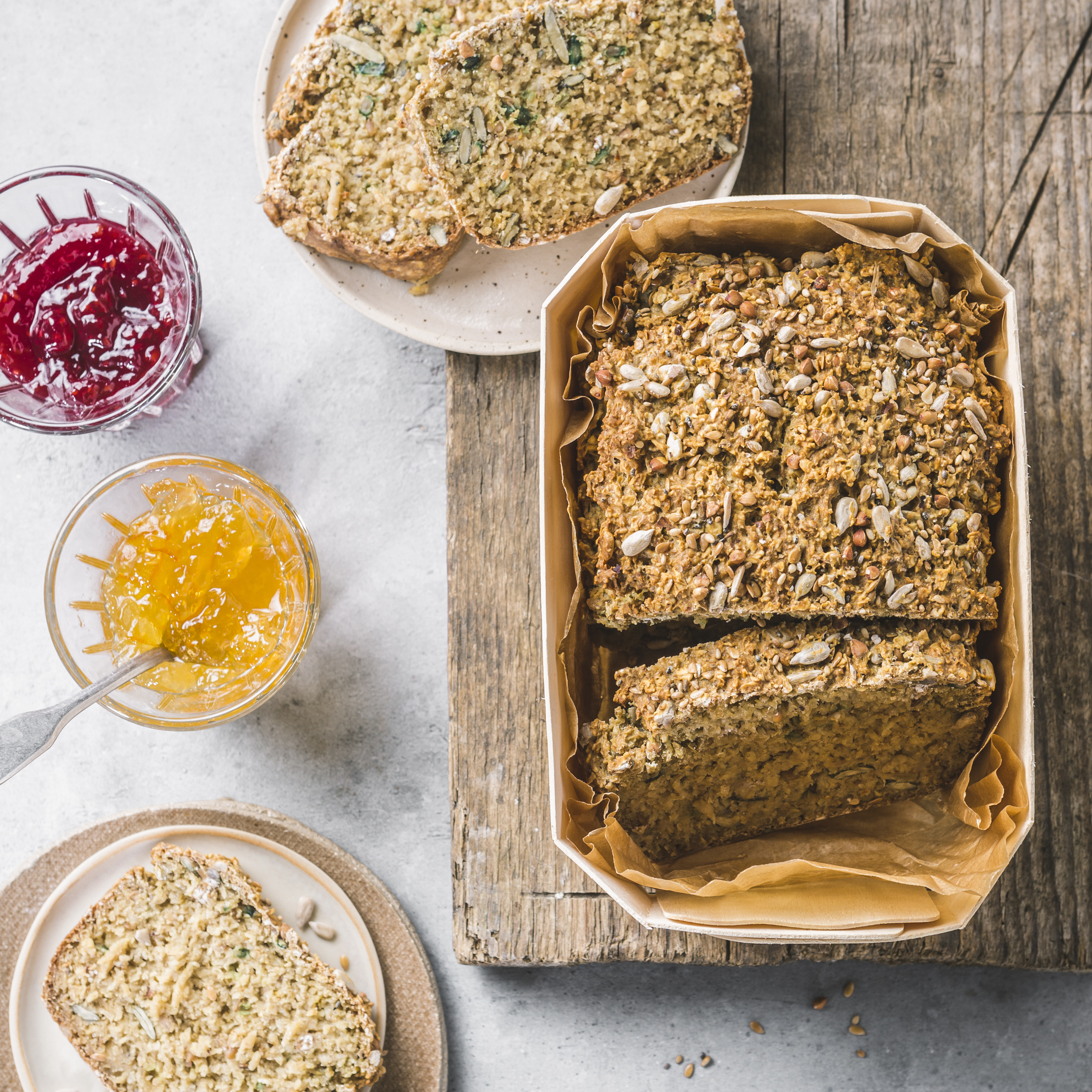 Pan vegano de avena y yogur vegetal