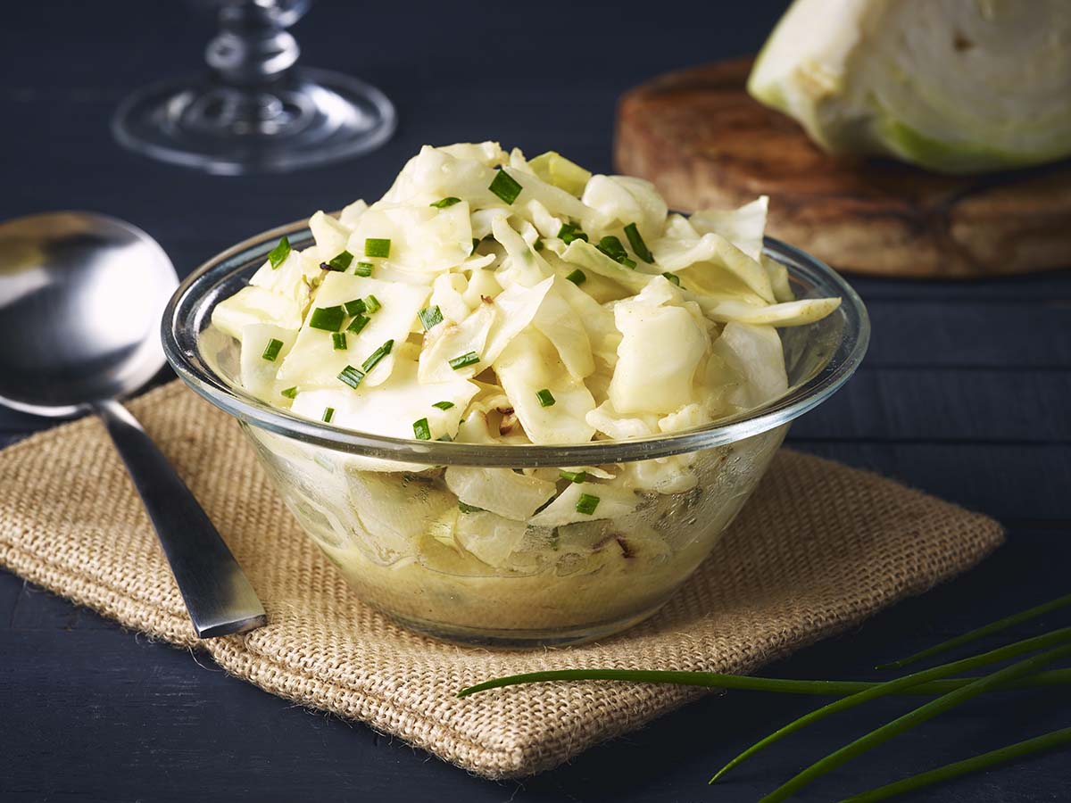 Kohl-Schnittlauch-Senf-Pfanne