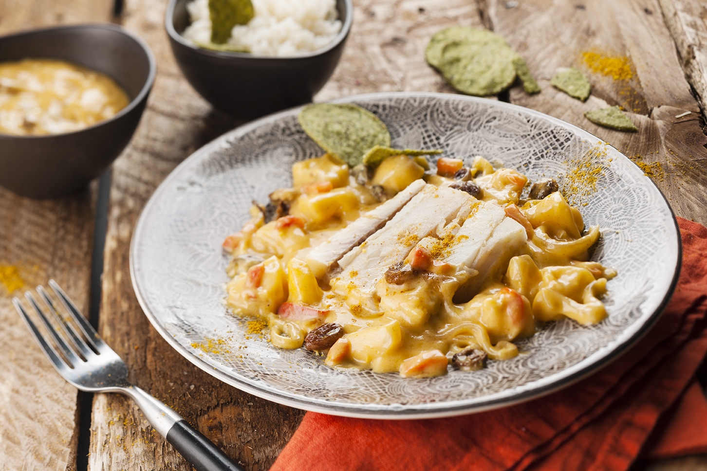 Merluza en salsa de curry