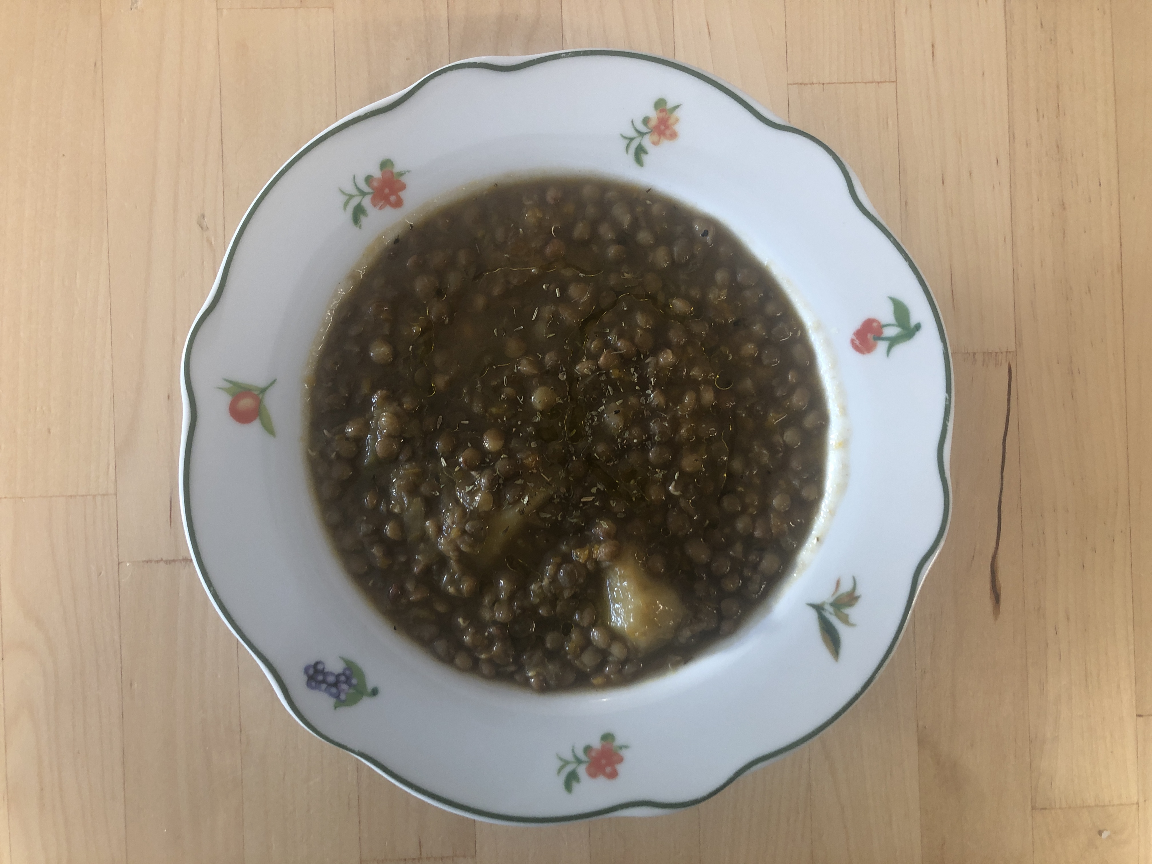 Lentejas guisadas con hortalizas