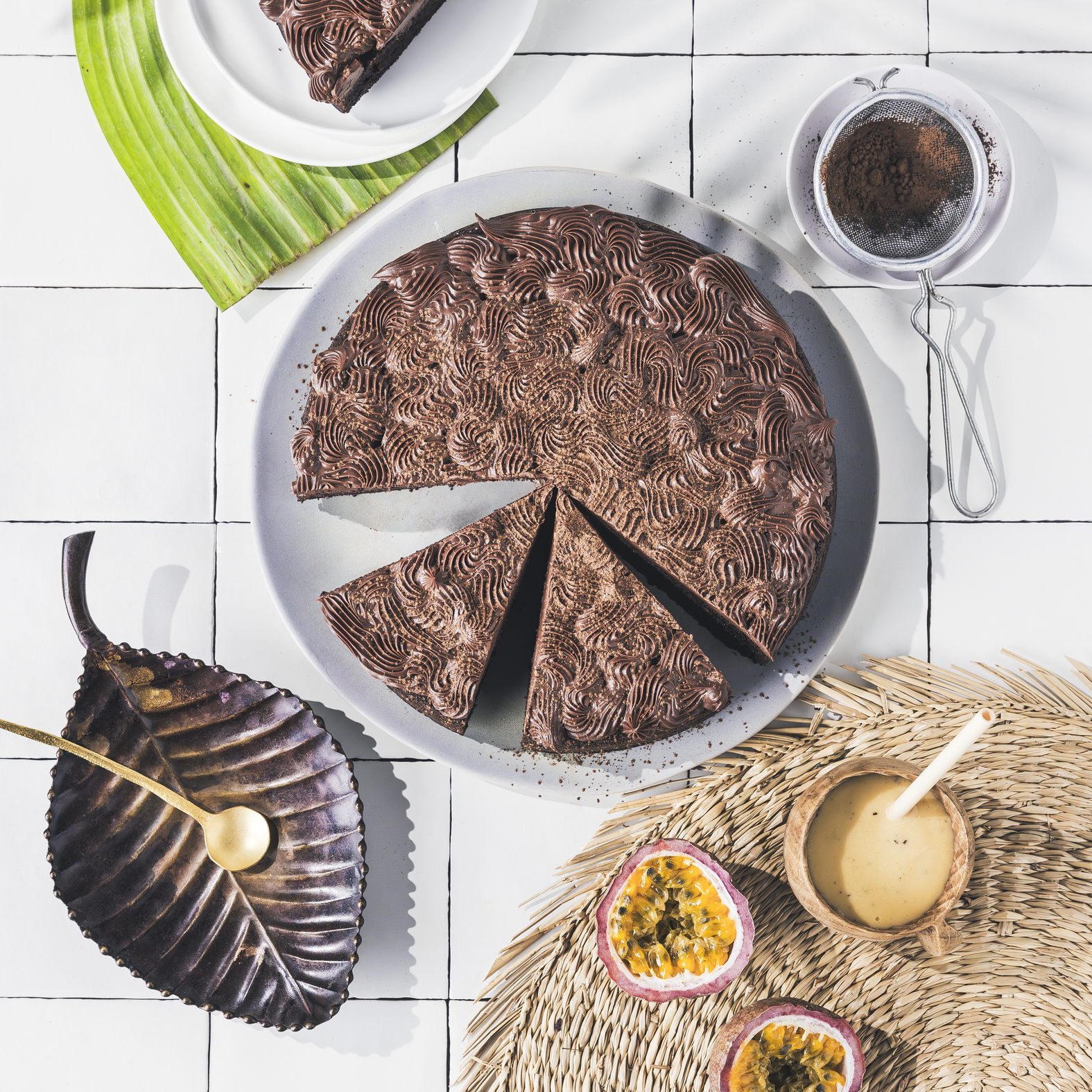 Pastel de chocolate con ganache