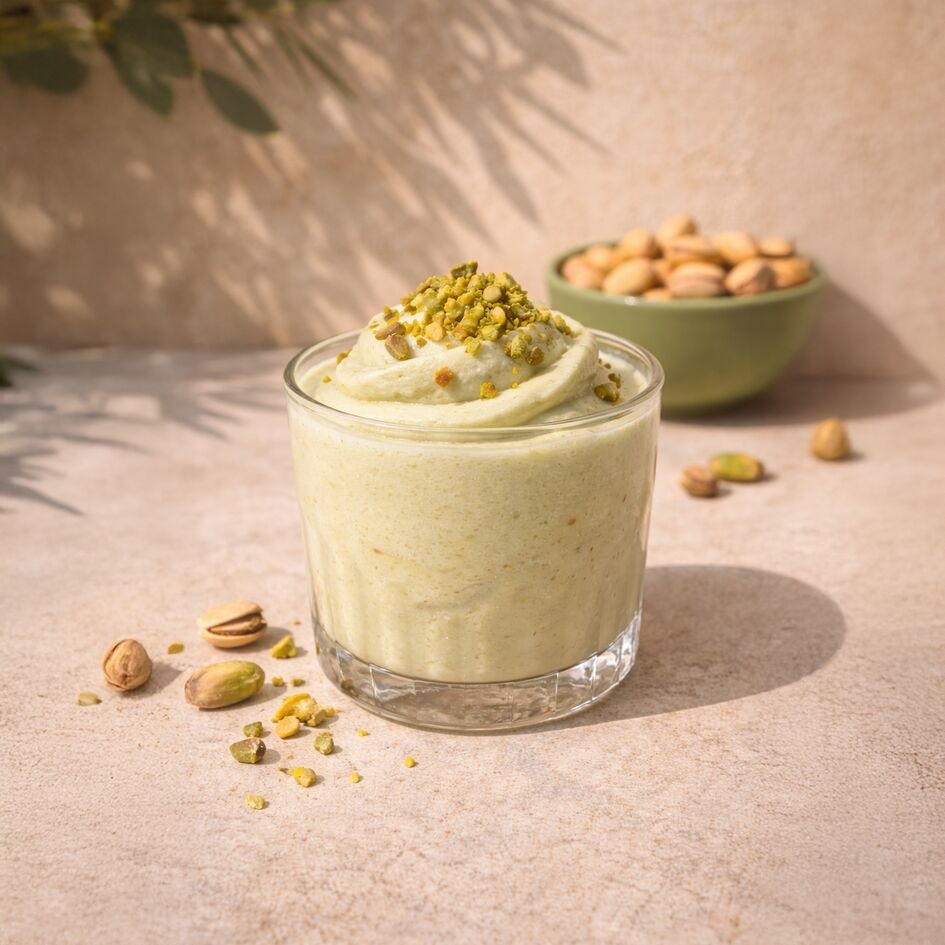 Helado suave de pistacho