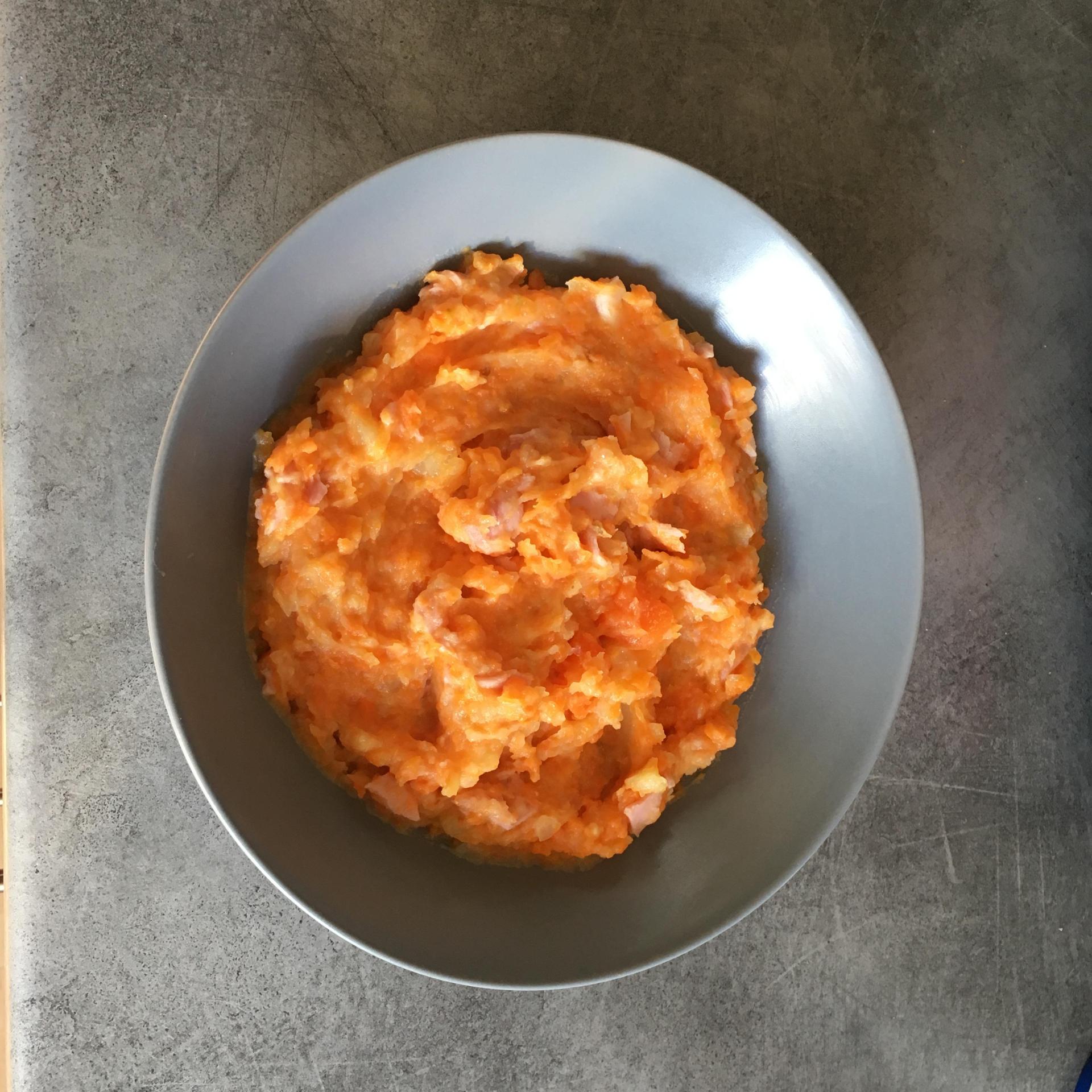Purée Pdt Carotte Jambon au Beurre de Cacahuètes - Recette Cookeo