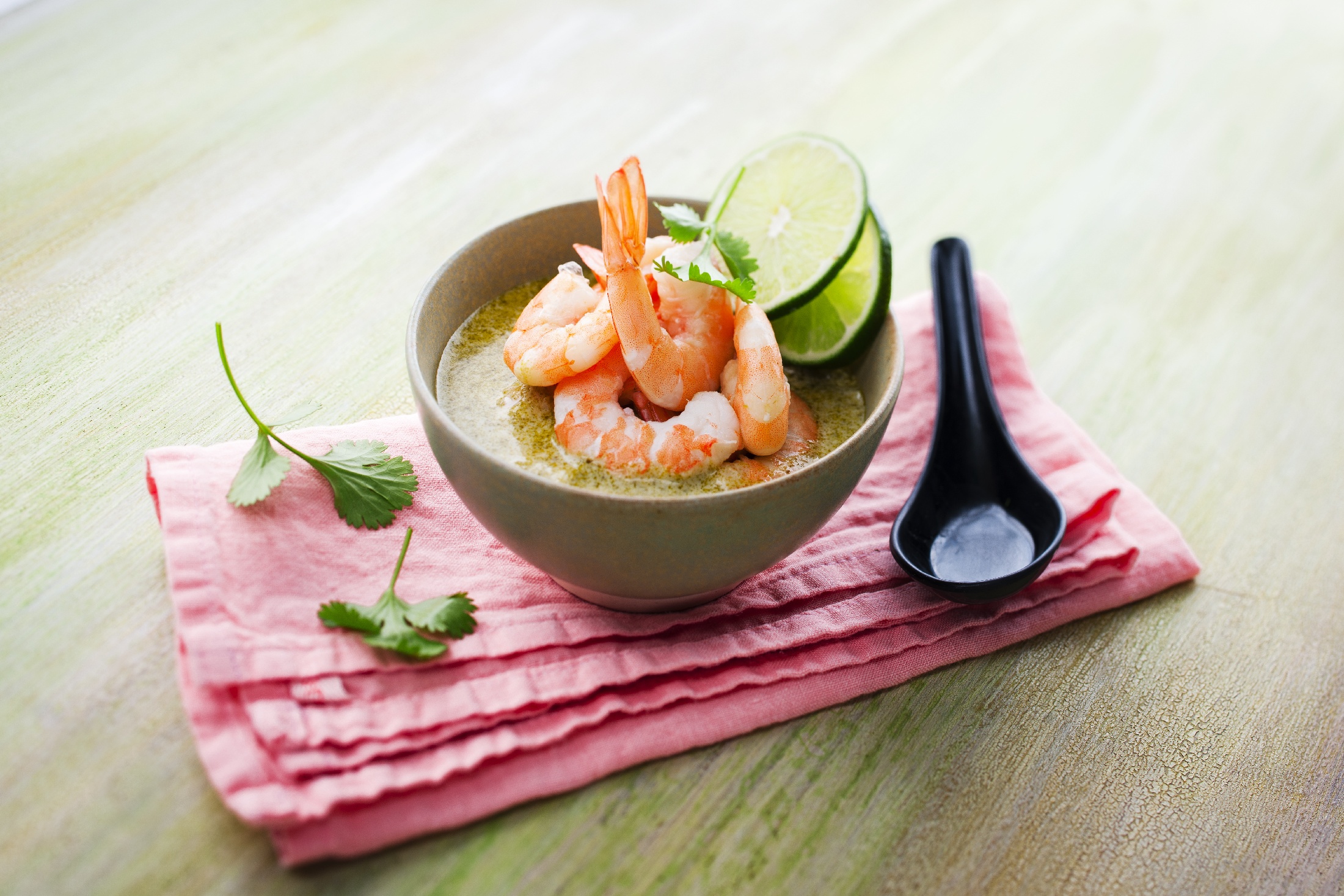 Langostinos al cilantro