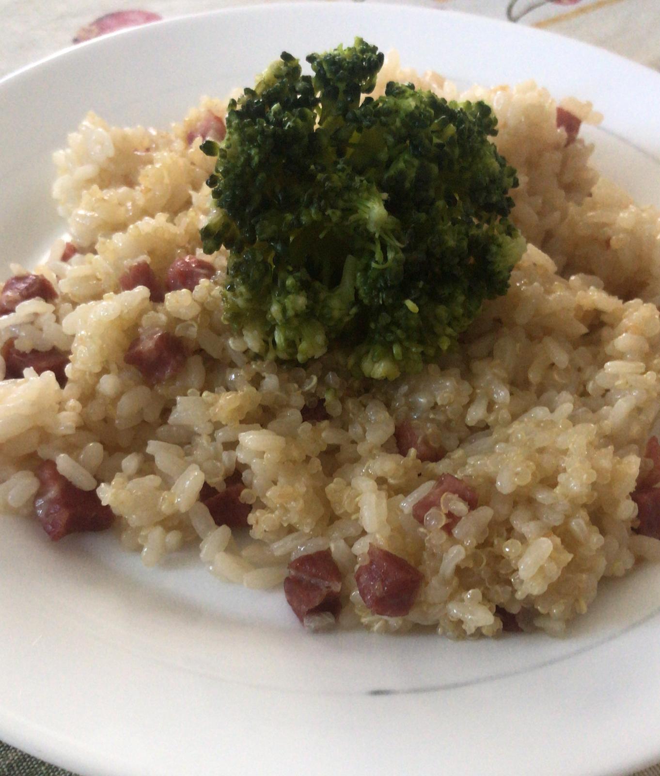 Arroz con quinua y brócoli
