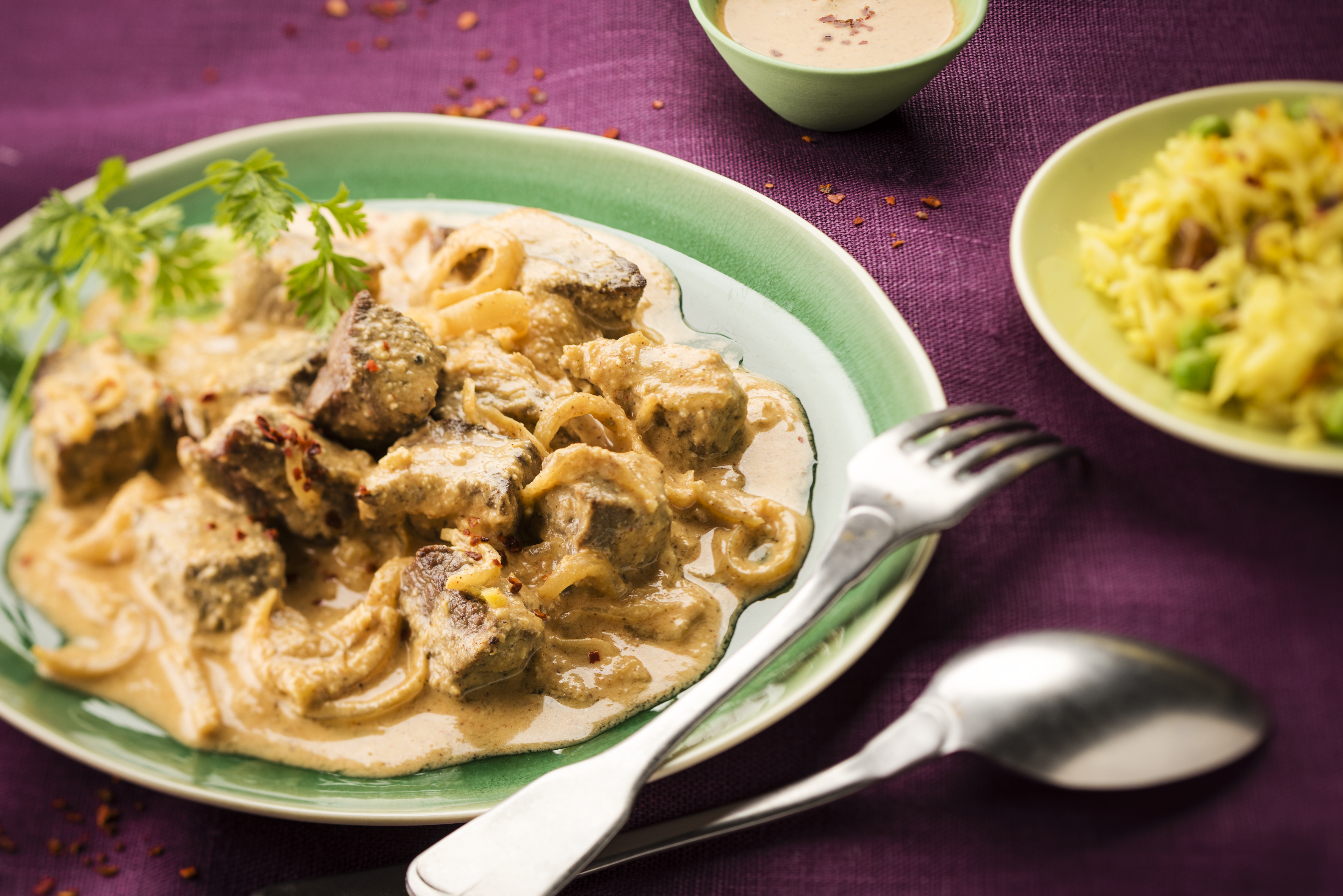 Carne de vaca korma express