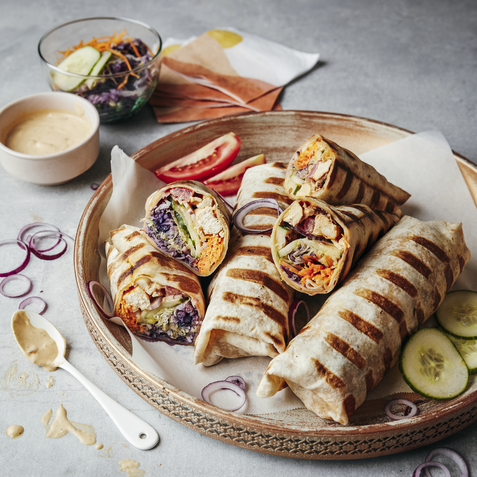 Gegrilde shoarma met chipotlesaus