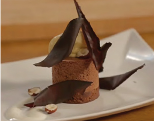Parfait de chocolate a las almendras