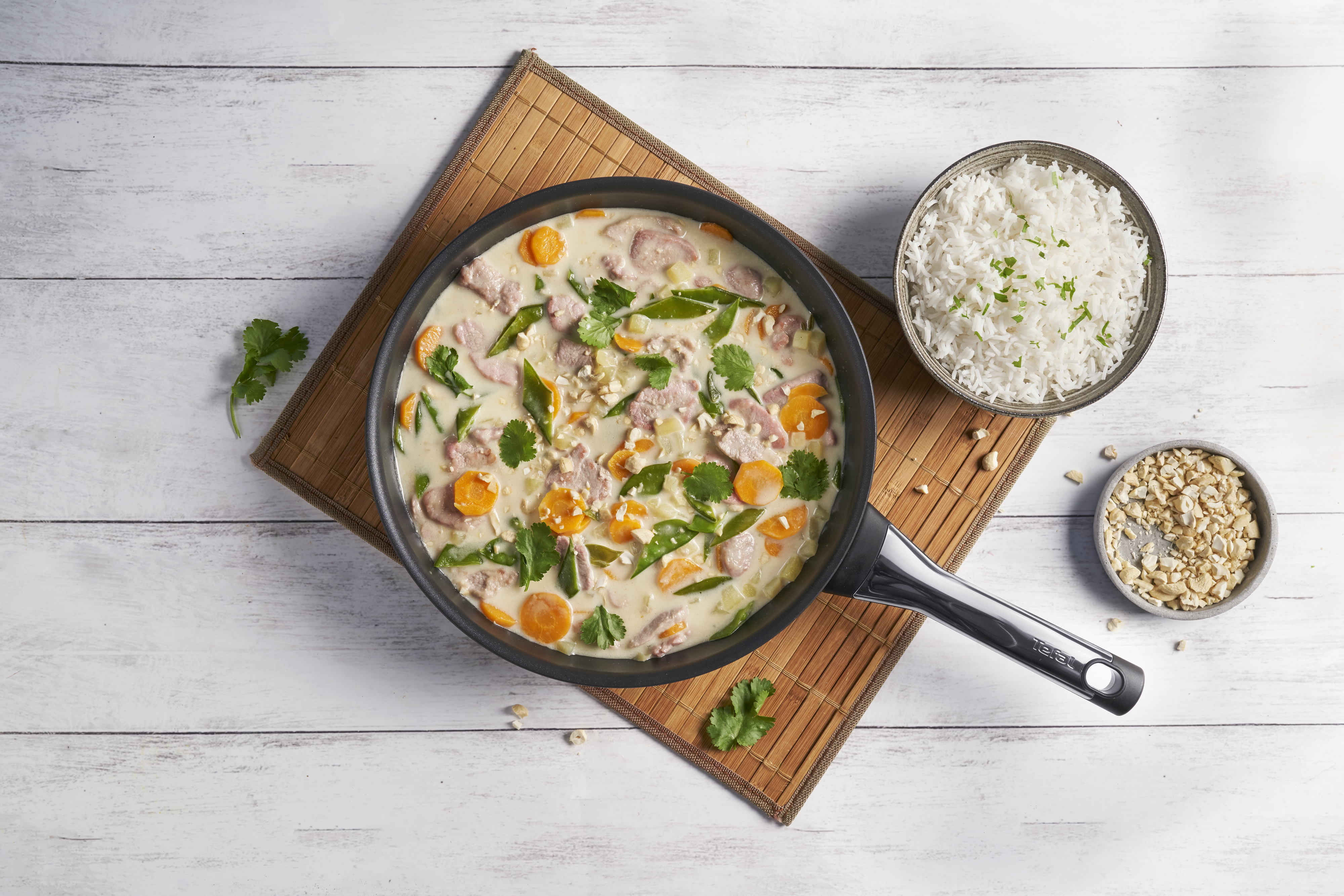 Geschabtes Schweinefilet Tom Kha Style