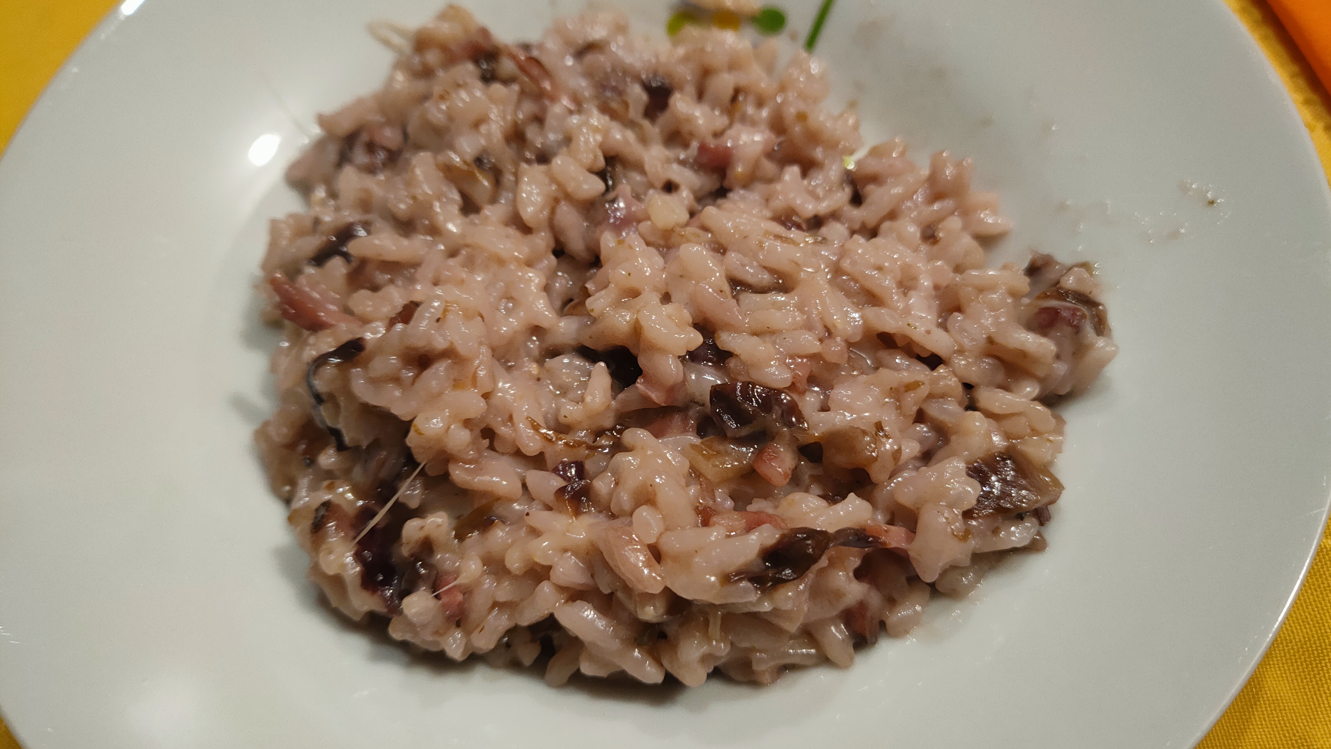 Risotto radicchio, speck e provola