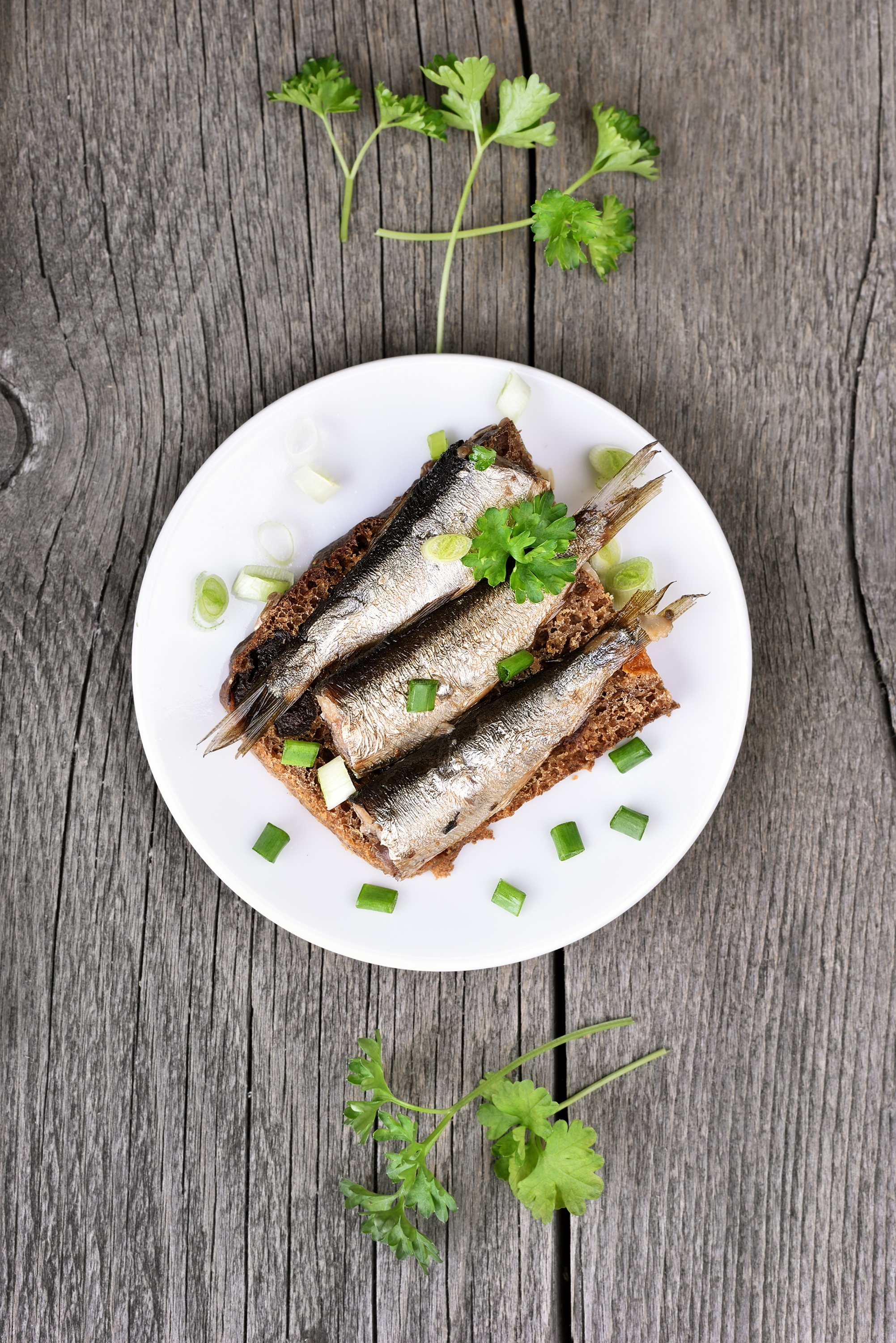 Gerührte Sardinen mit Nüssen