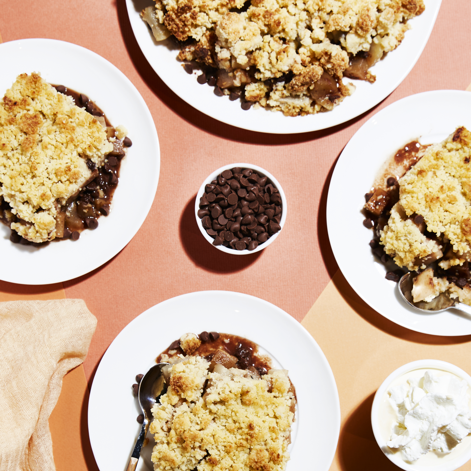 Crumble di pere e cioccolato