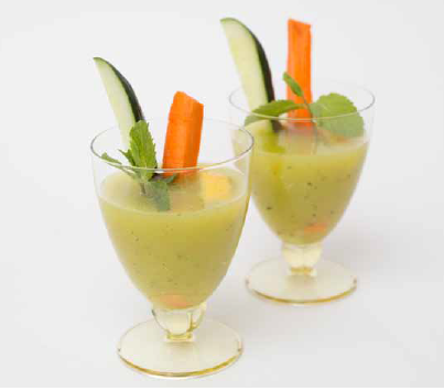 Succo di pompelmo, cetriolo e menta