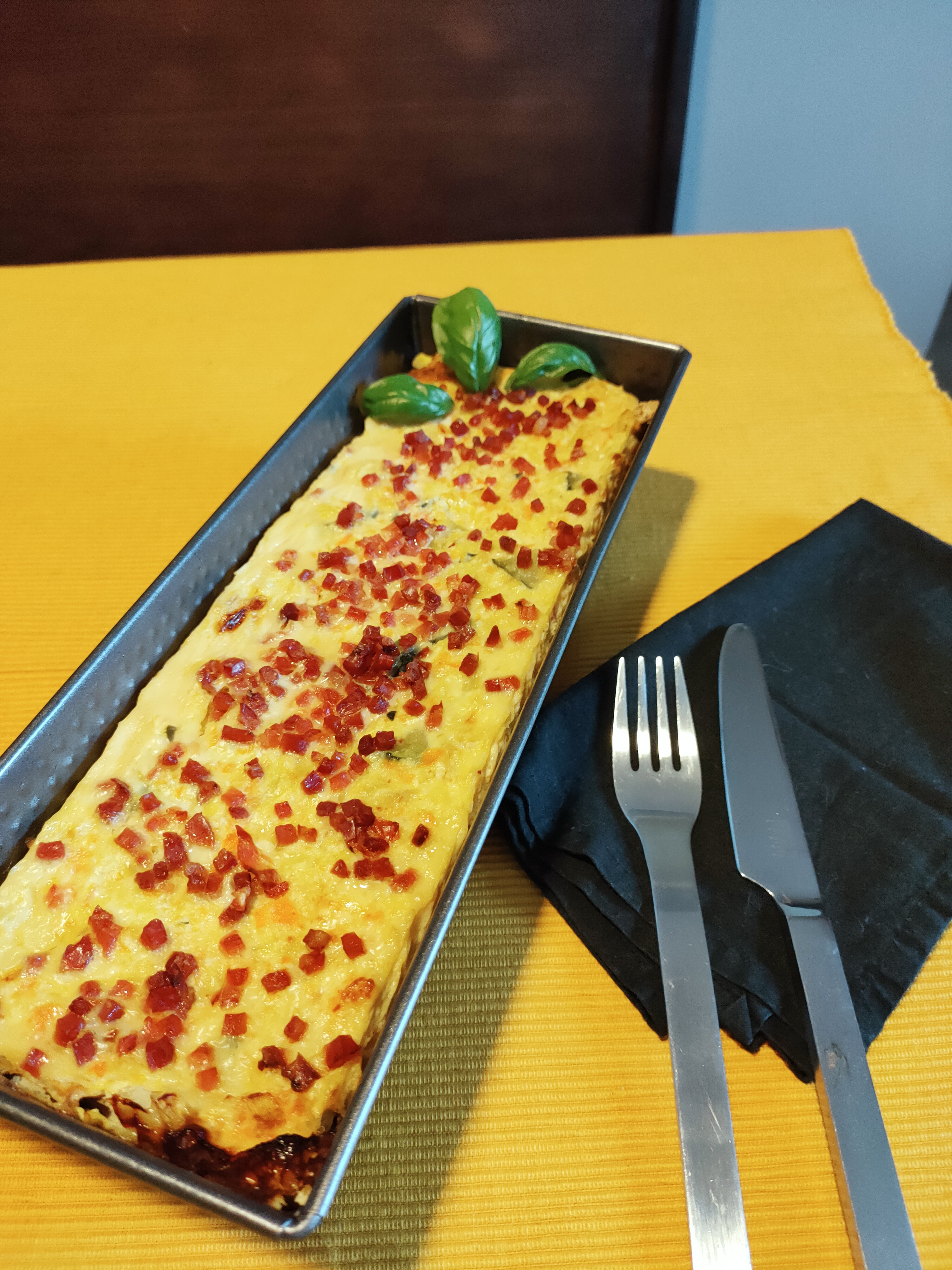 Quiche de puerro con jamón