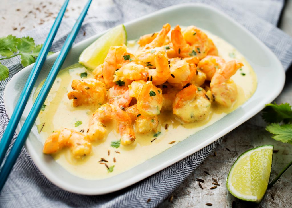 Cremiges Garnelen-Curry