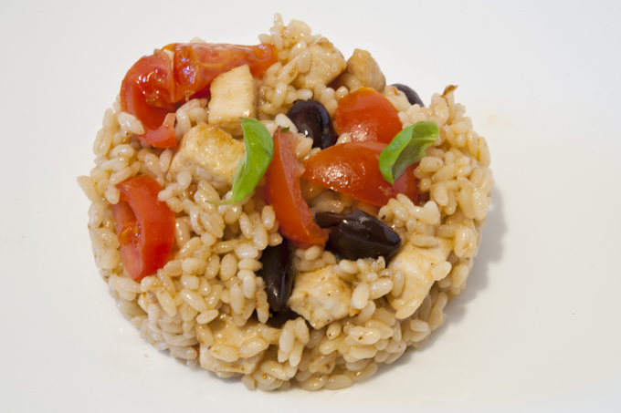Risotto con pesce spada e olive
