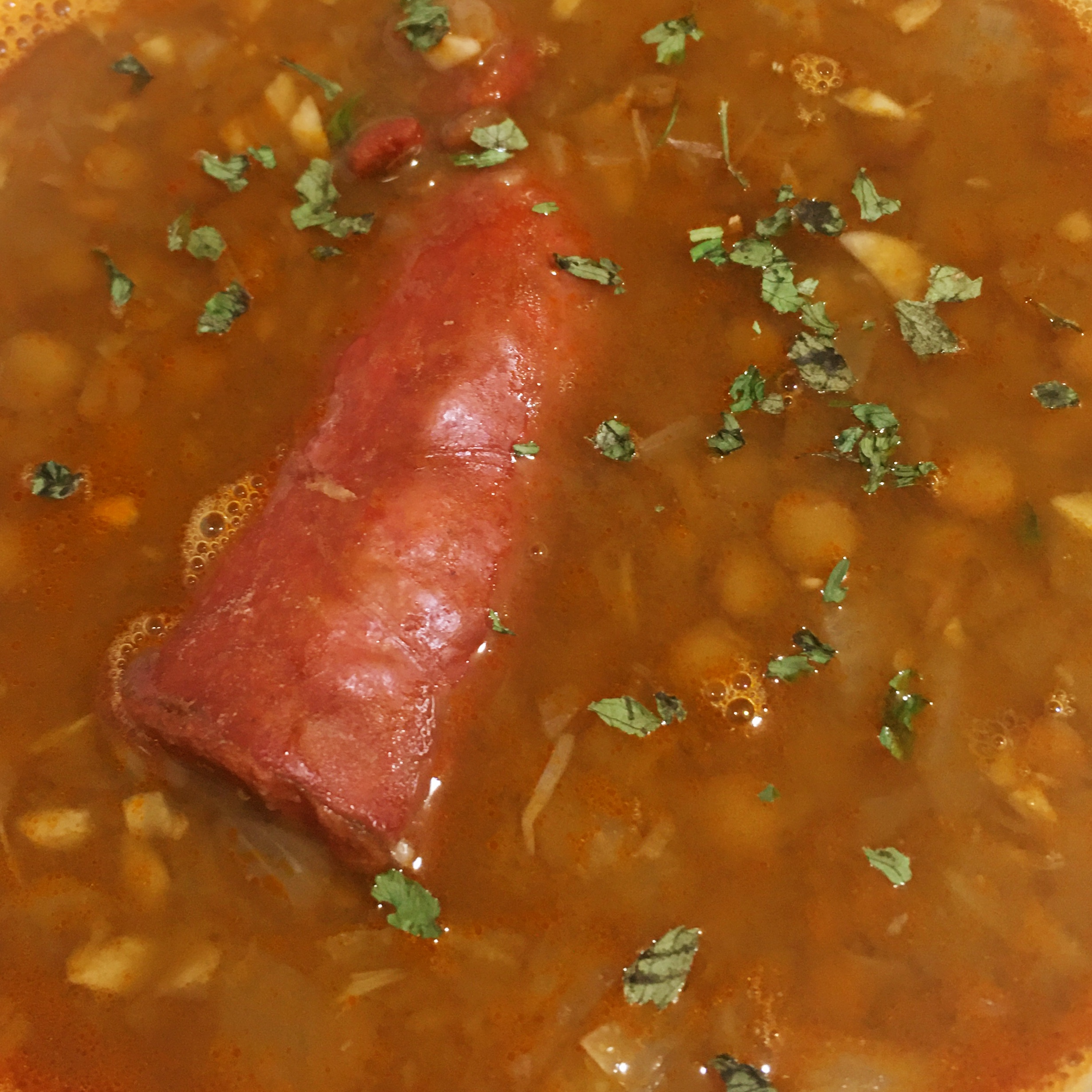Lentejas pardinas con chorizo