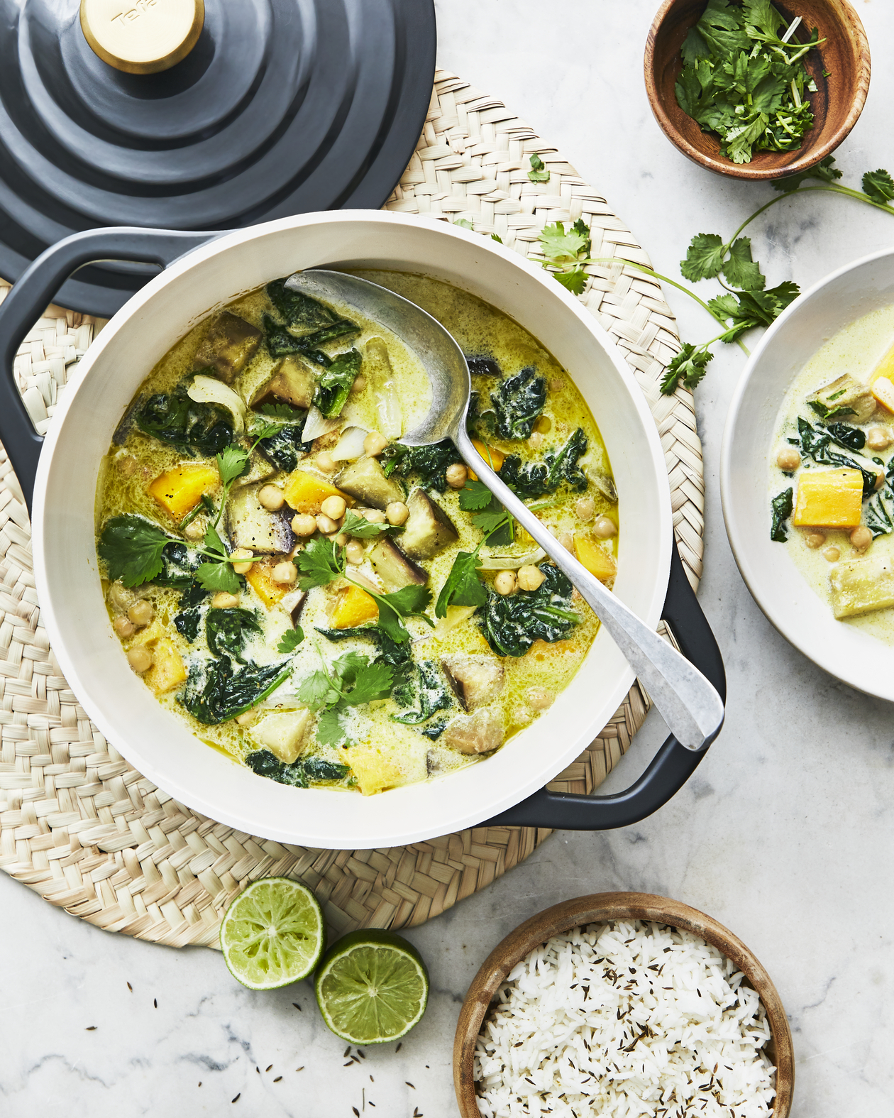 Vegetarische Thaise groene curry
