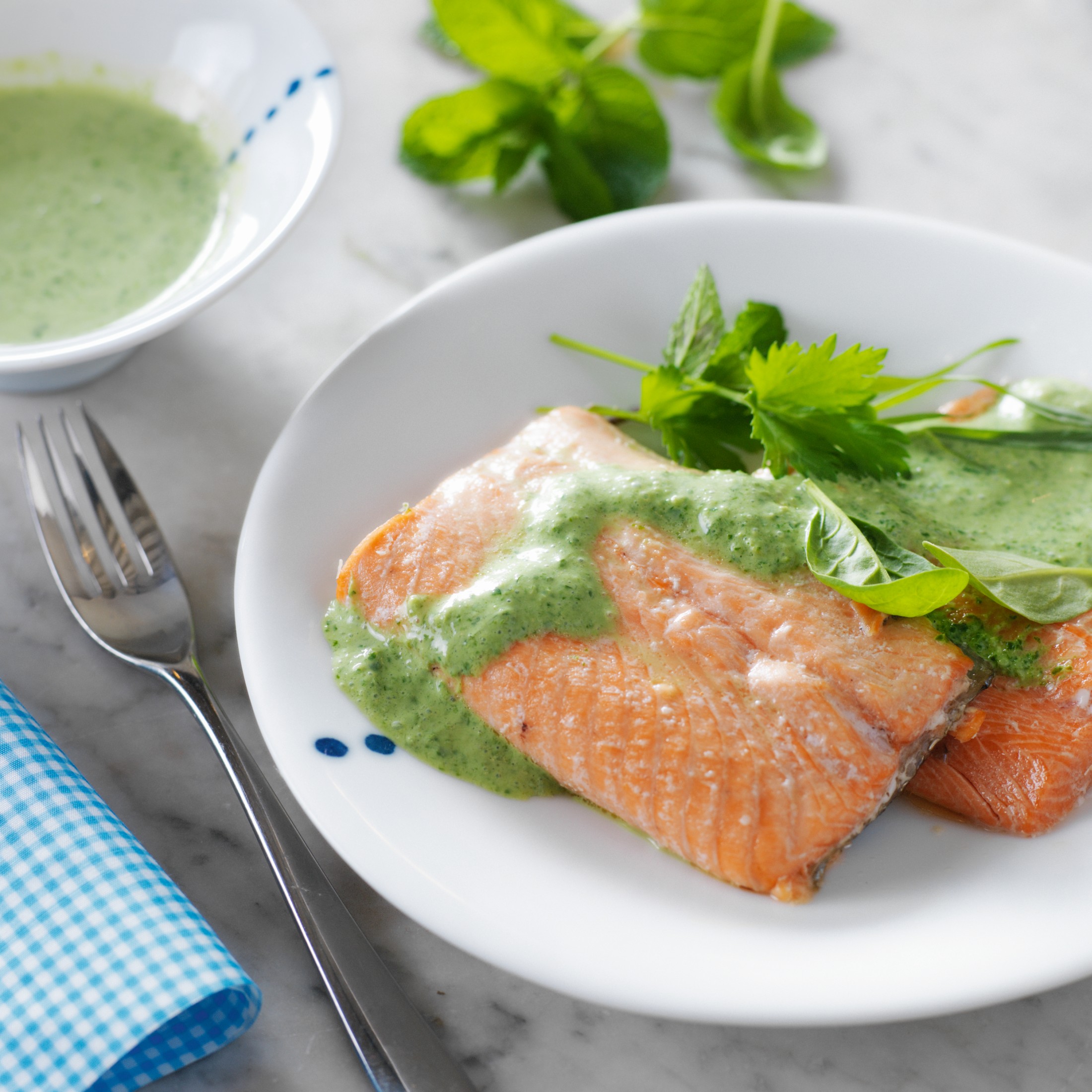 Salmerino di fontana con salsa verde