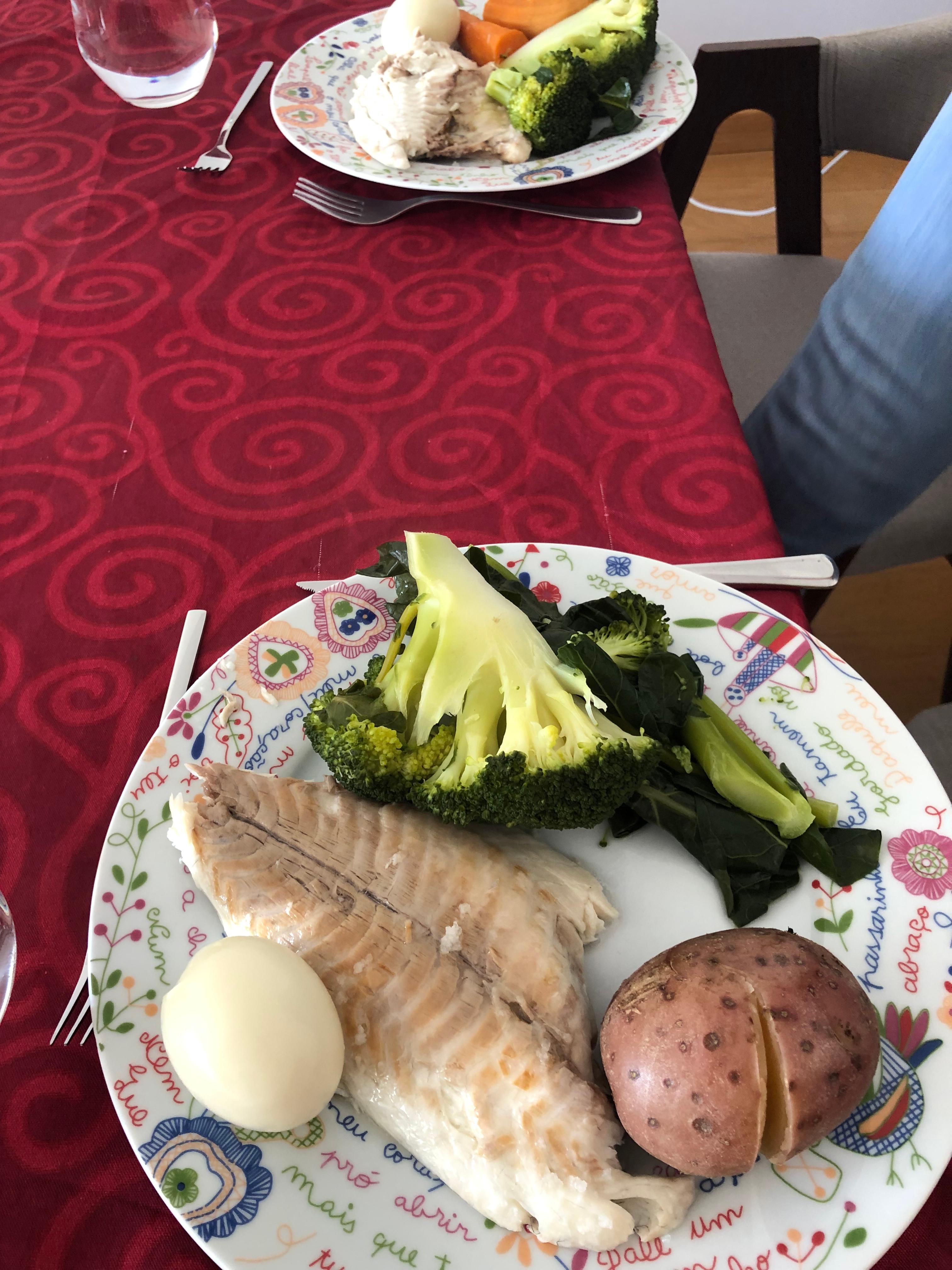 Dourada ao Sal e Legumes
