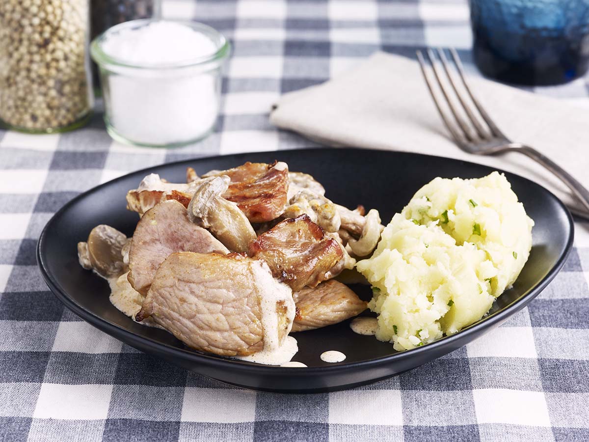 Paprika-Rahm-Geschnetzeltes vom Schwein