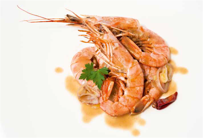 Gamberoni al cognac