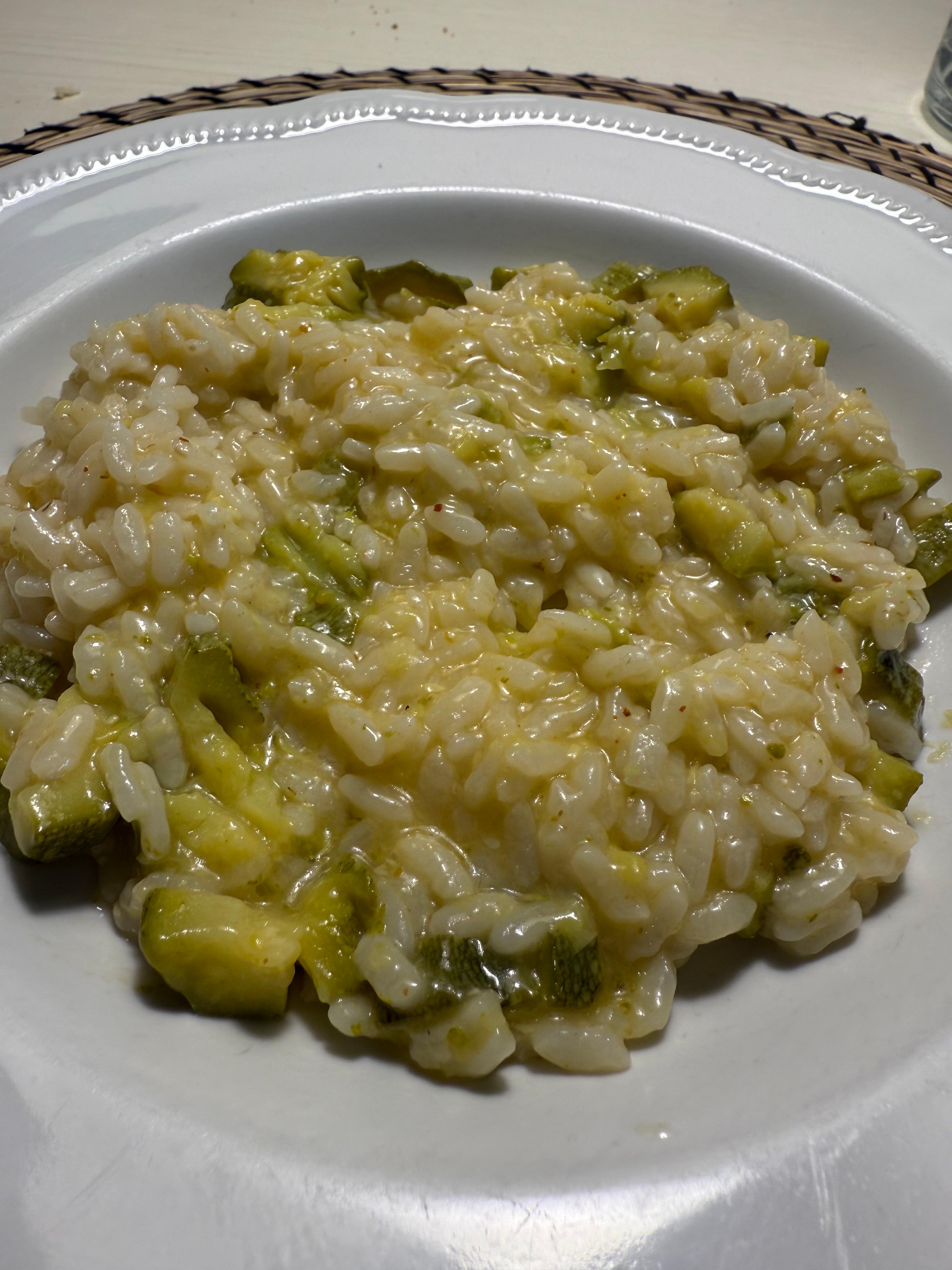 Risotto dietetico alle zucchine