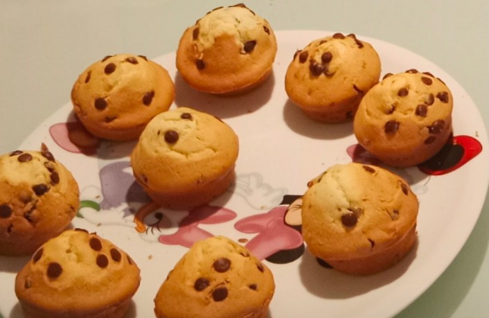 Muffin con gocce di cioccolato