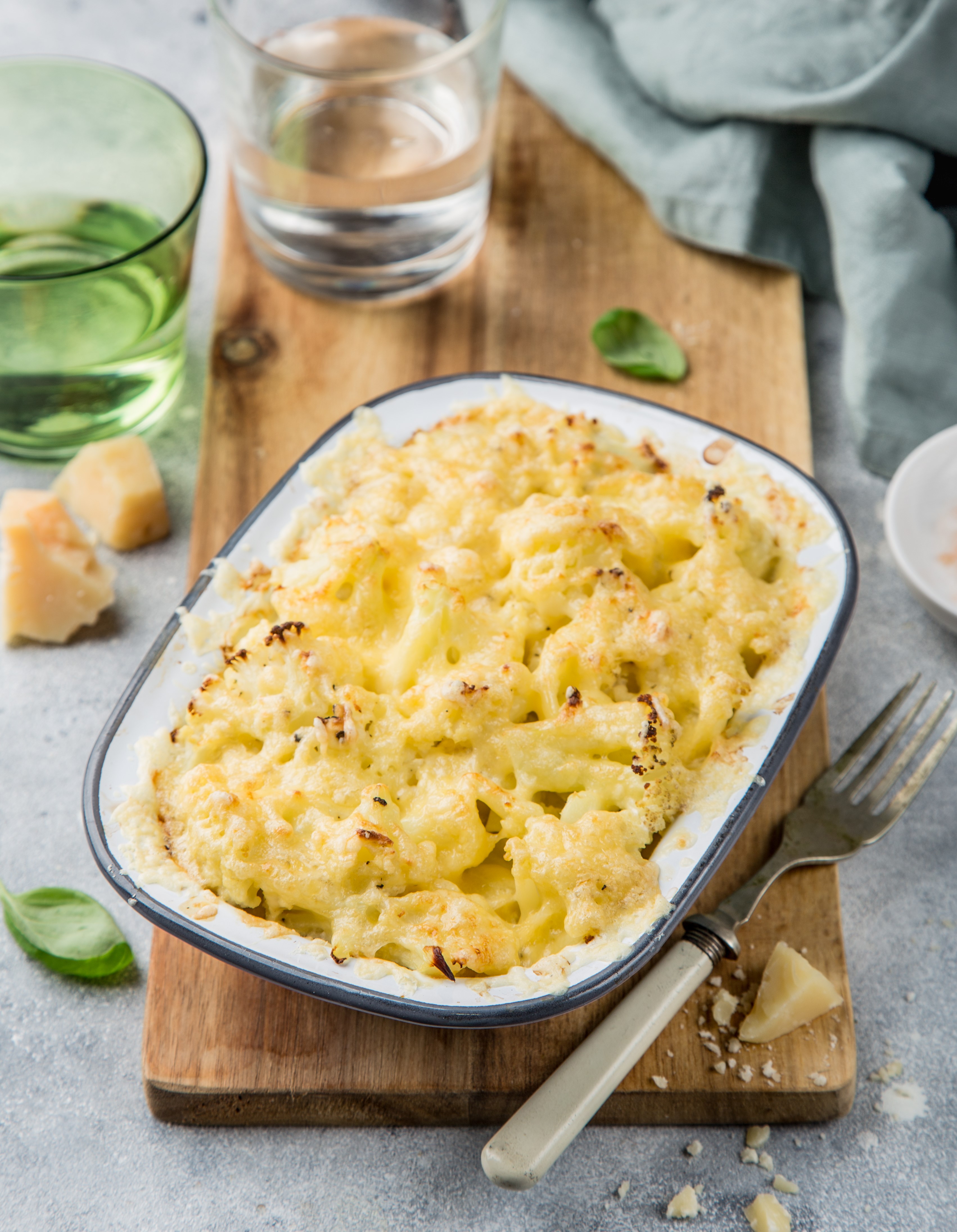 Coliflor con queso