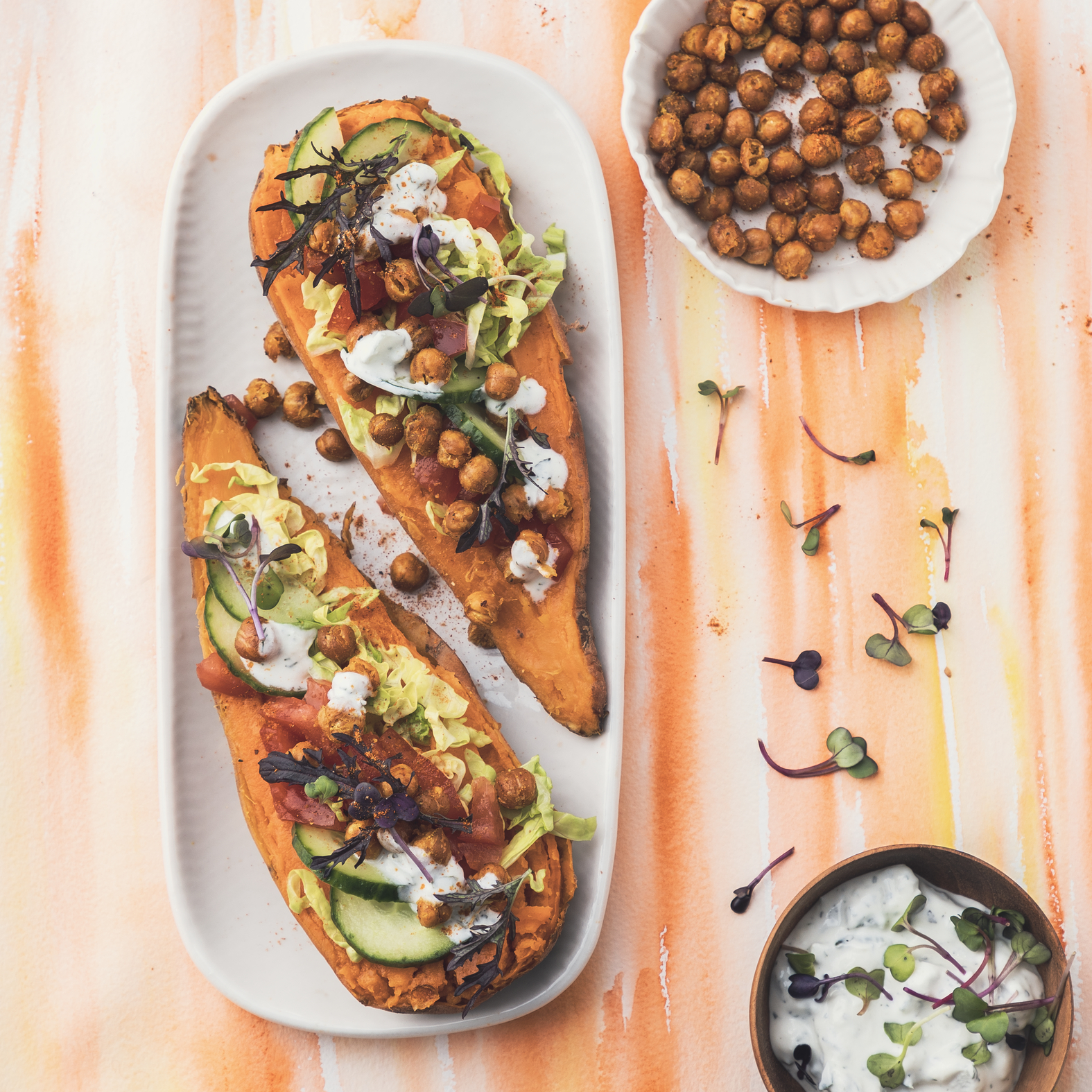 Batatas rellenas de garbanzos al tandoori