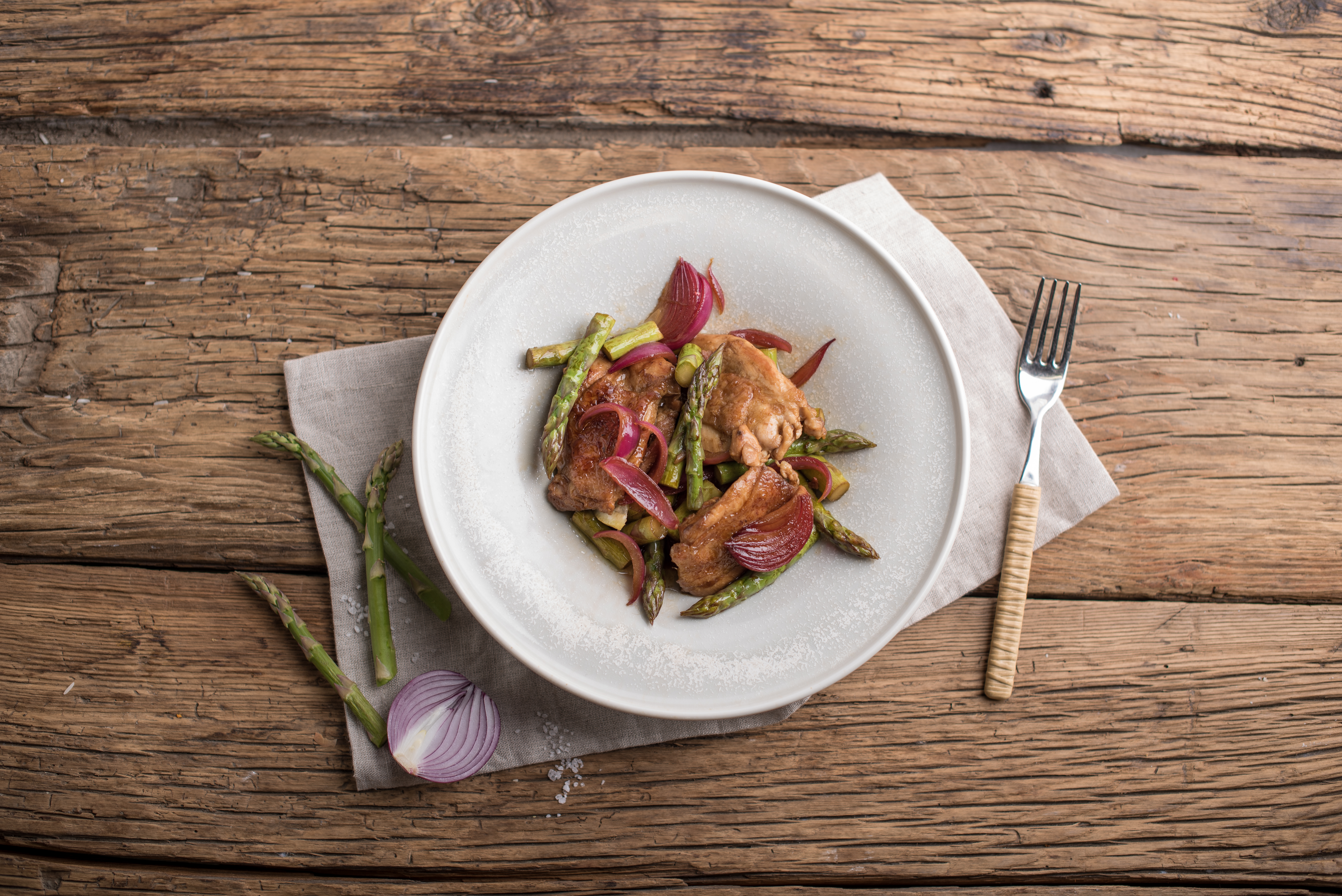 Asparagi e pollo al balsamico