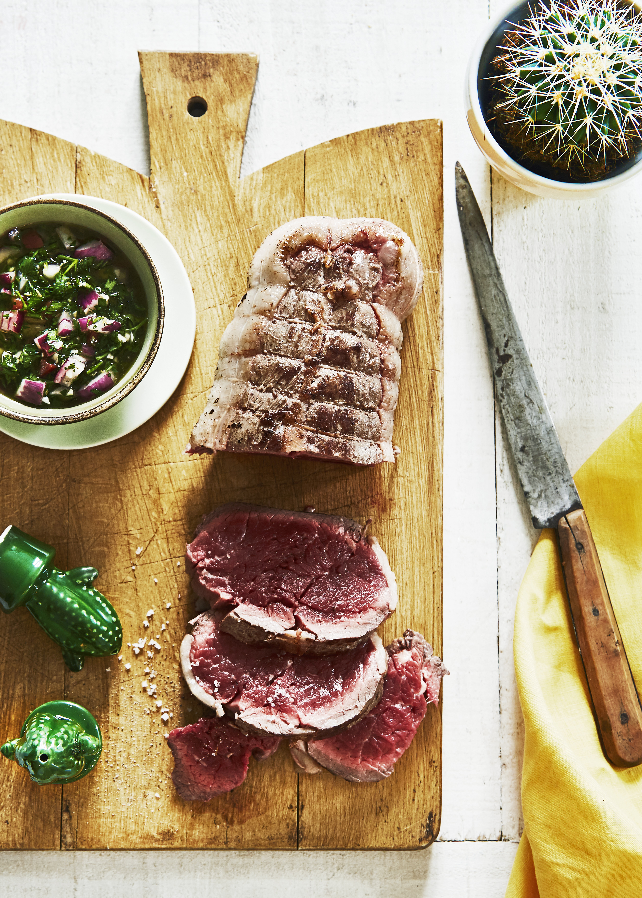 Lombo com molho chimichurri