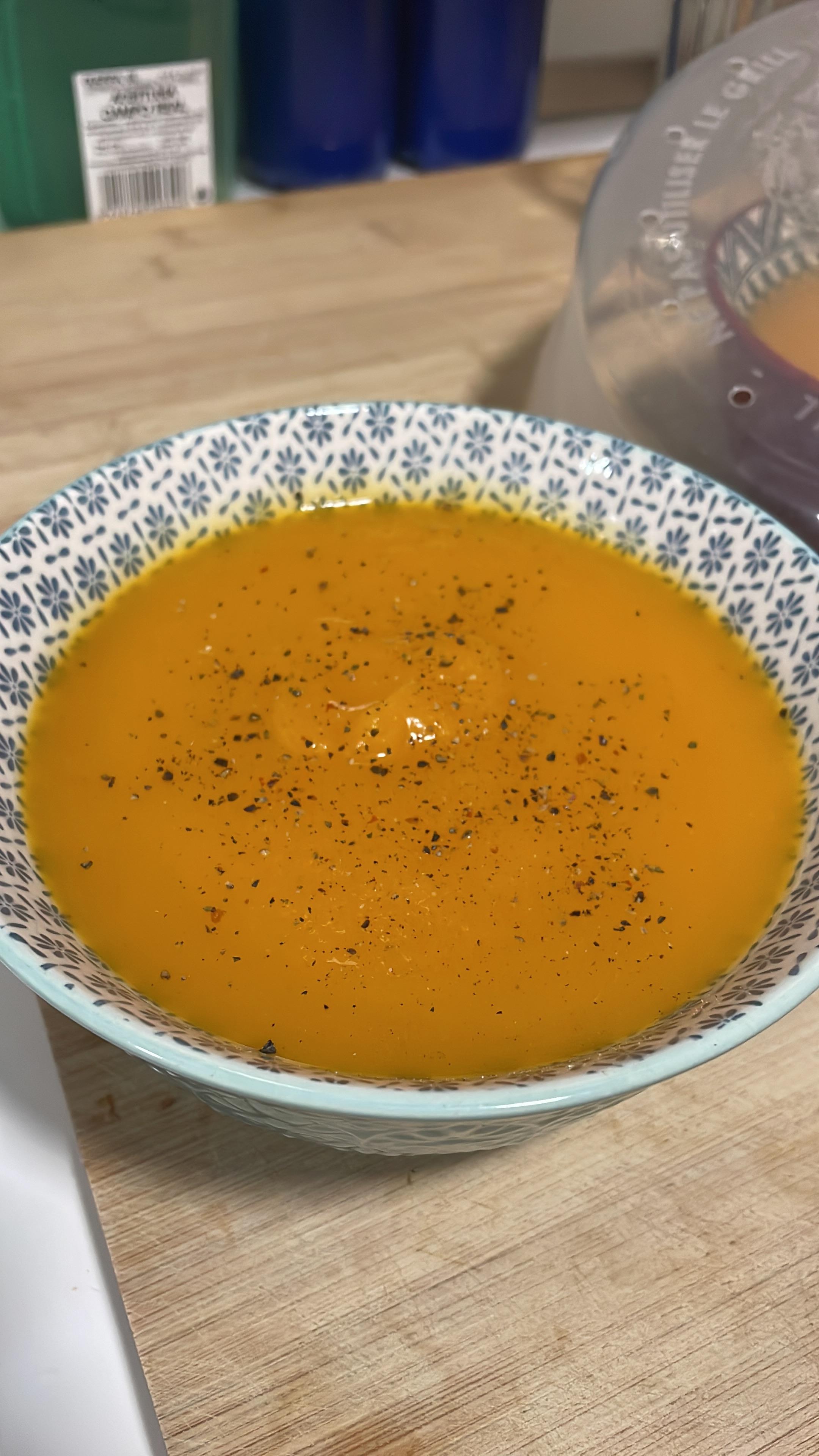Crema Calabaza y Zanahorias