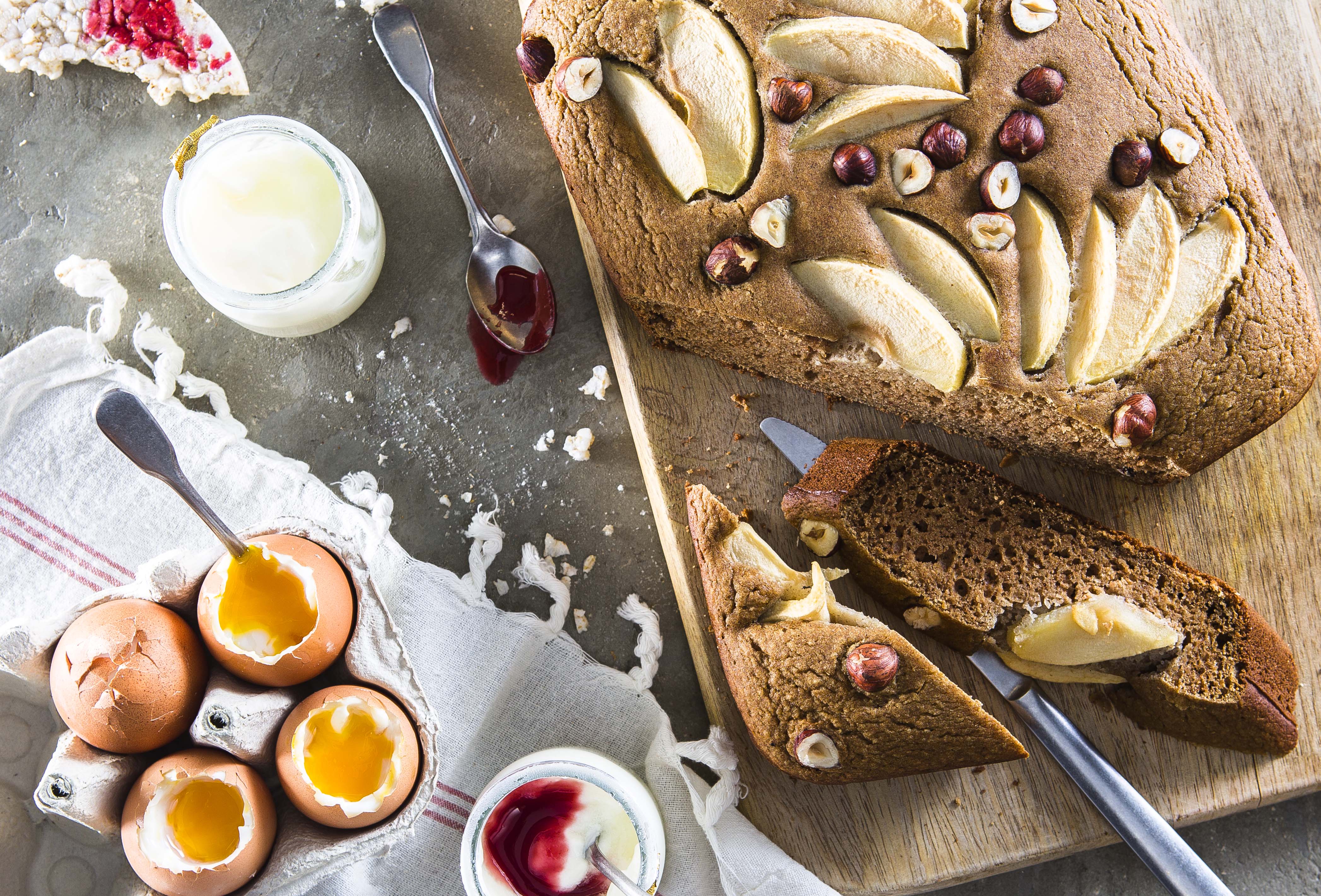 Bread cake met appel en hazelnoot, glutenvrij