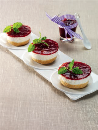 Mini cheesecake allo yogurt e frutti di bosco