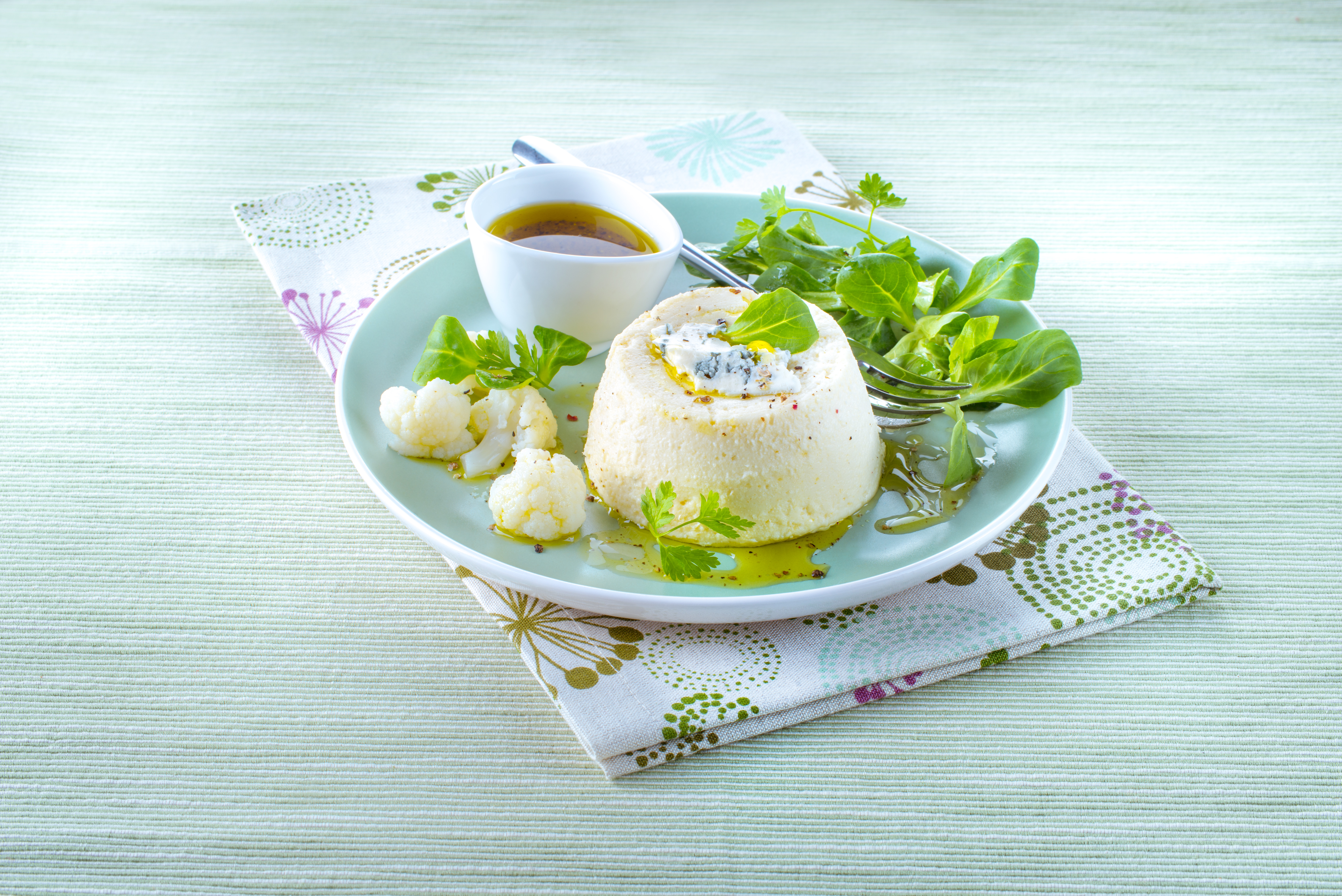 Flanes de coliflor al roquefort