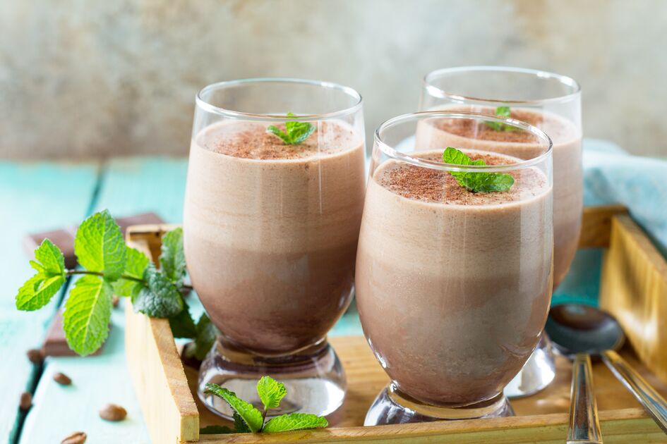 Smoothie de chocolate y menta
