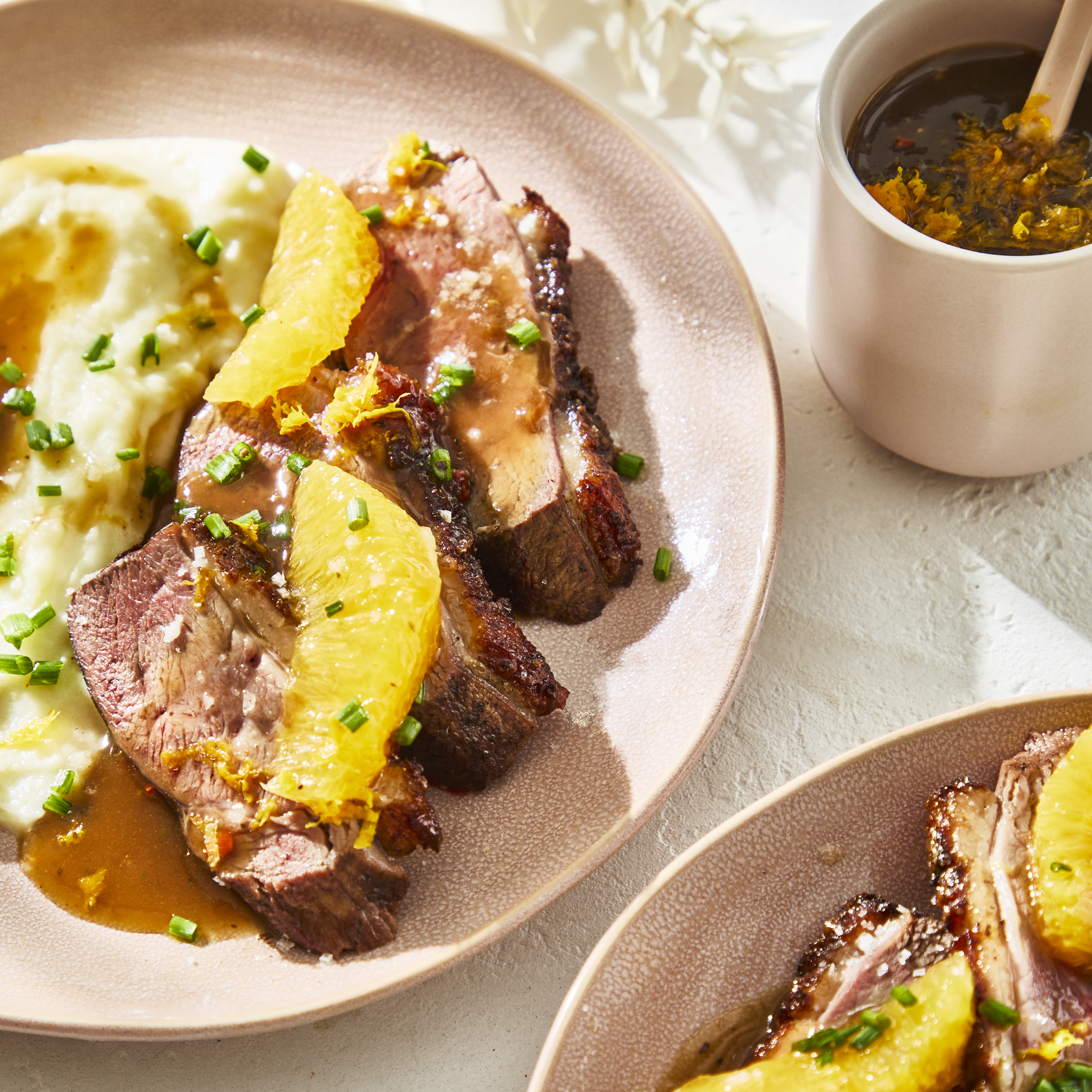 Filetes de pato con salsa de naranja
