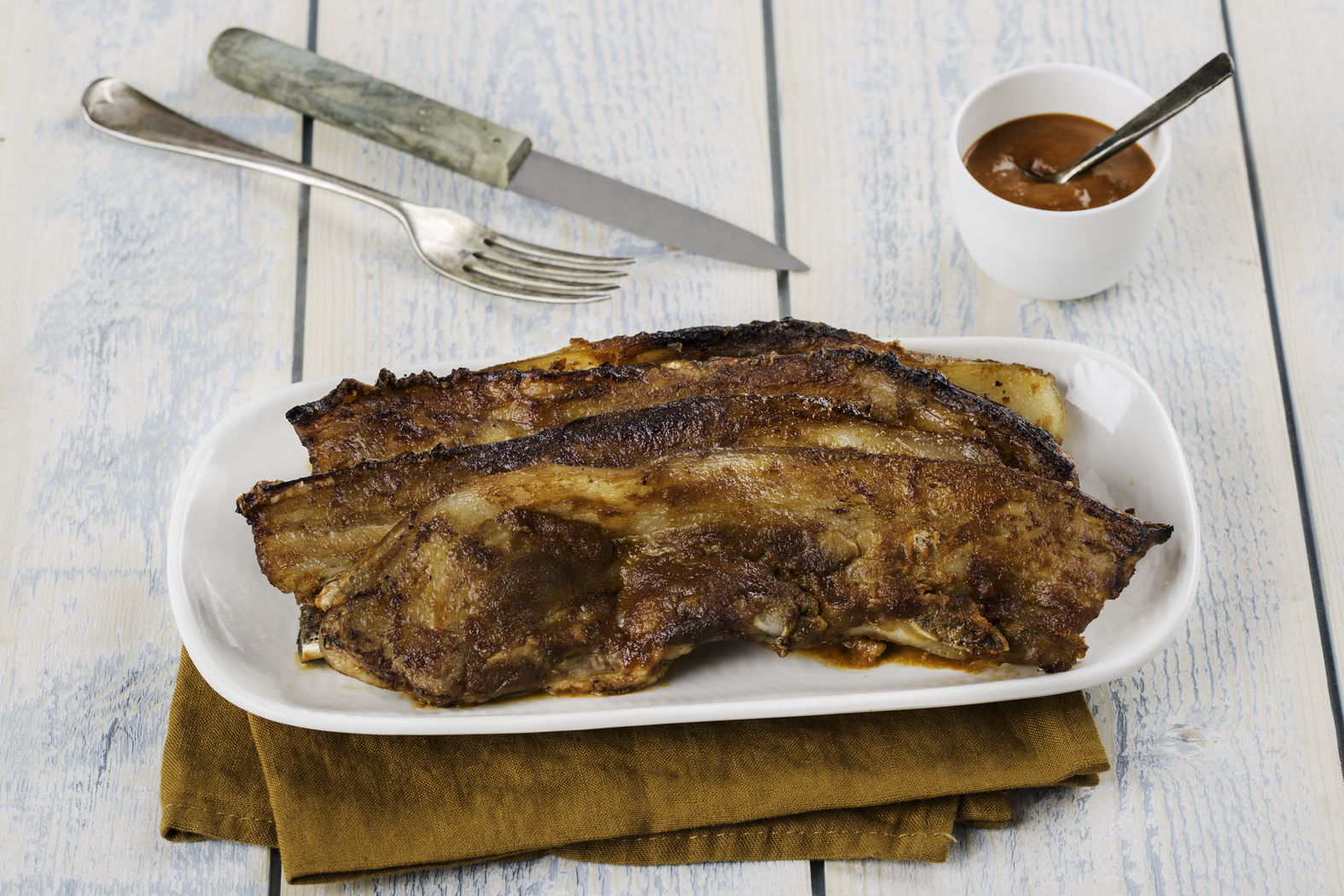 Pancetta di maiale alla salsa barbecue