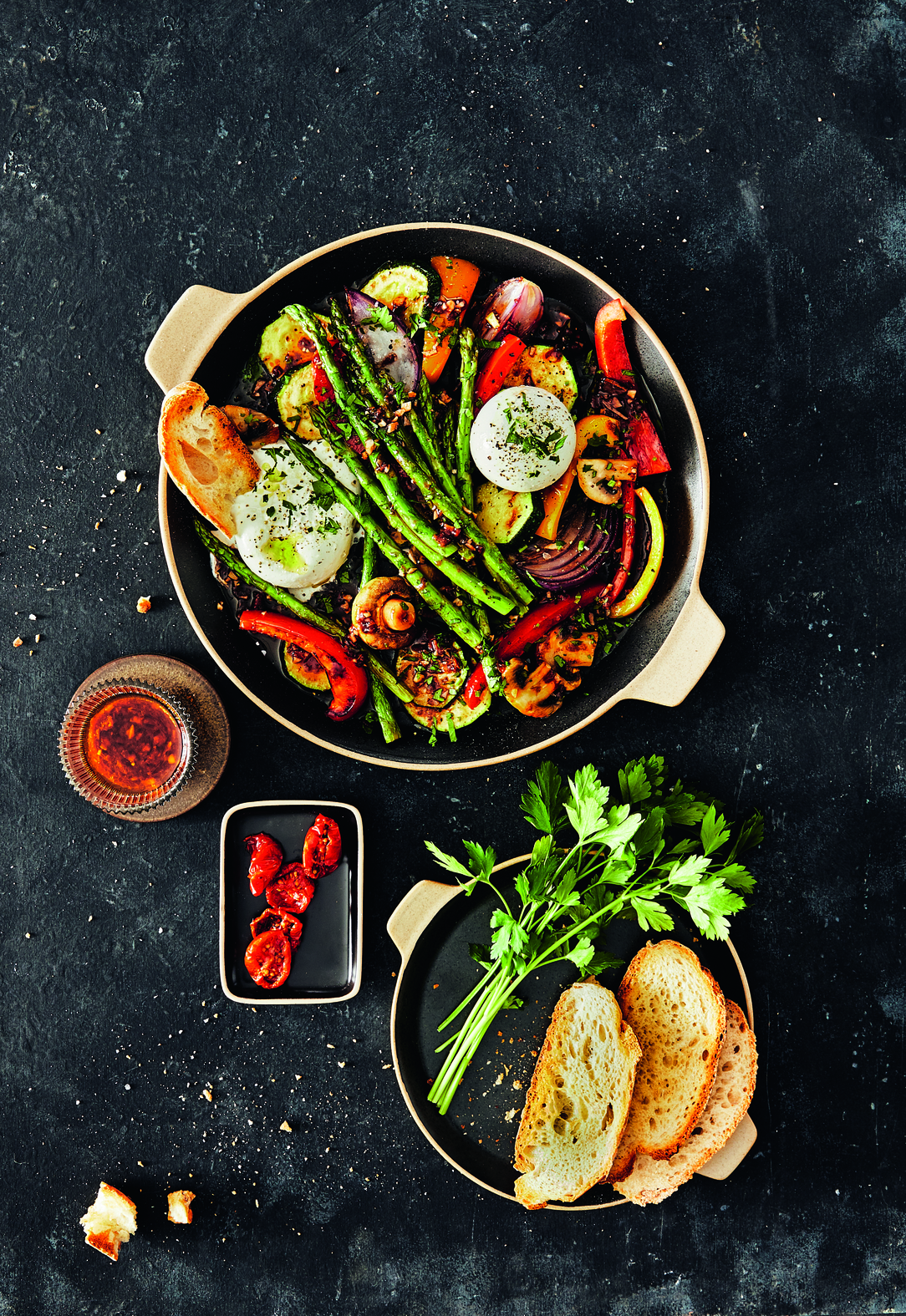 Aperitivo de verduras asadas