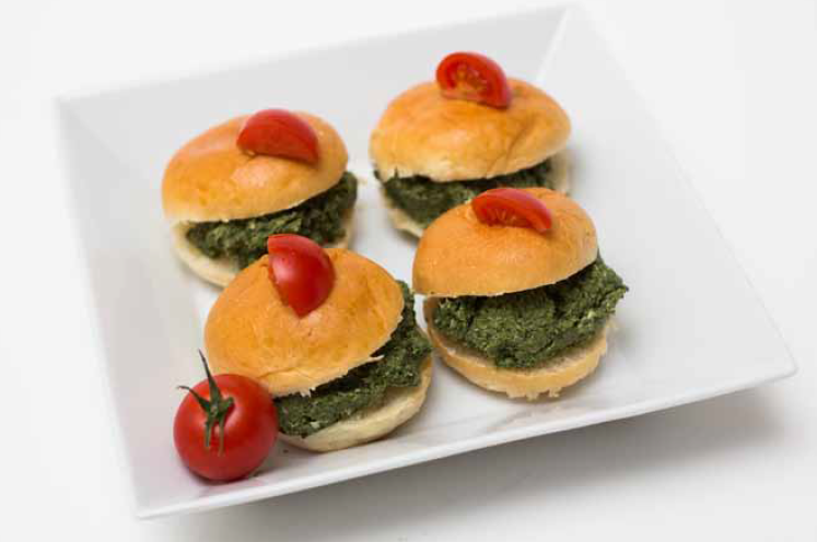 Panini farciti con spuma di pesce