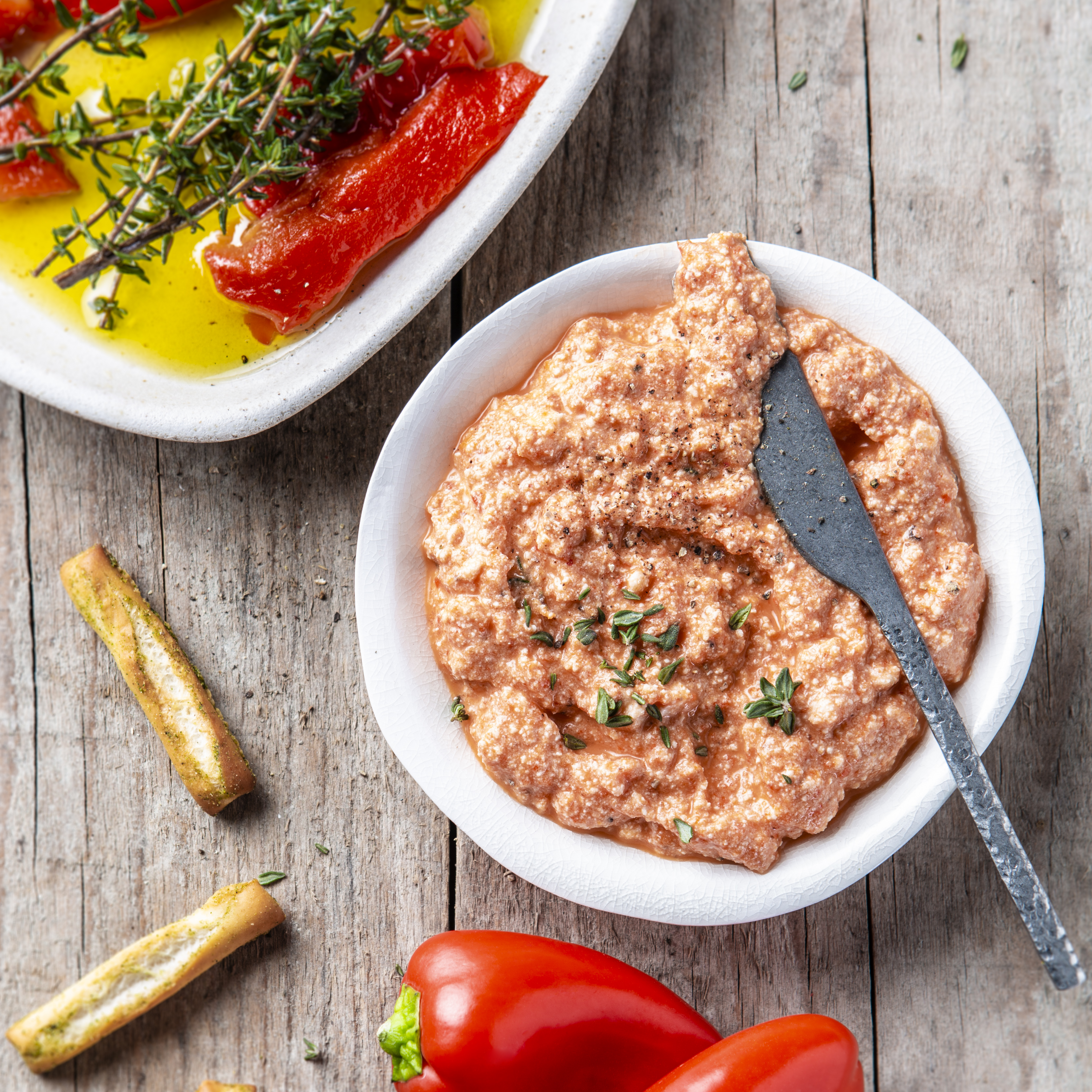 Tapenade van geroosterde paprika