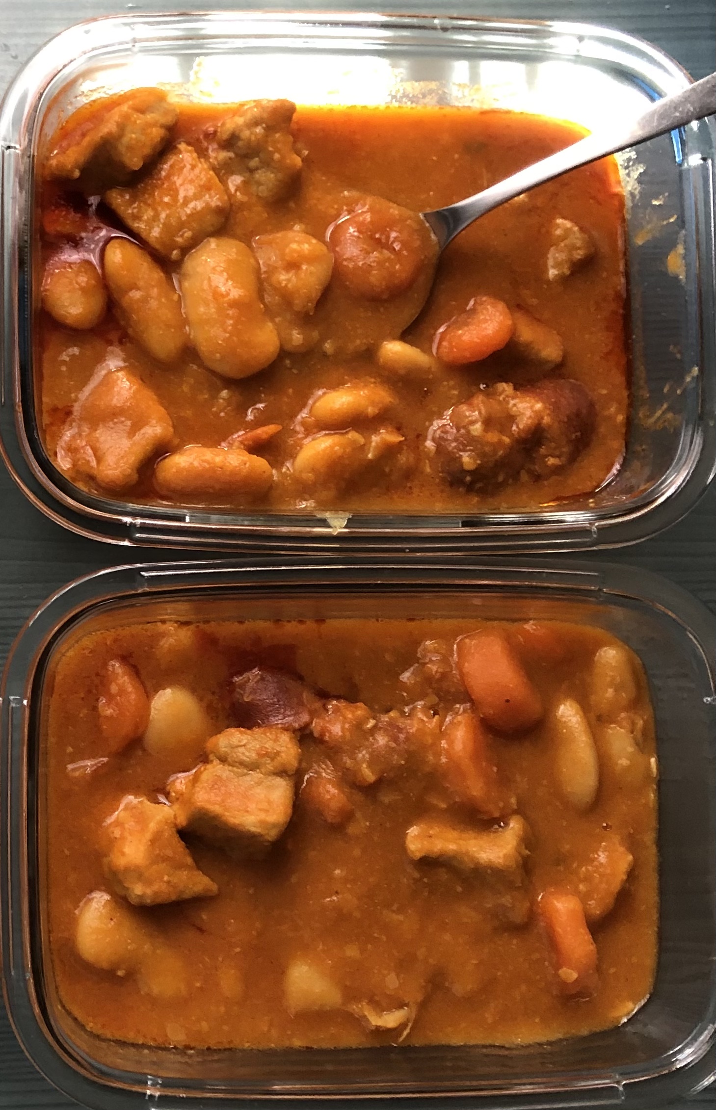 Judiones con carne