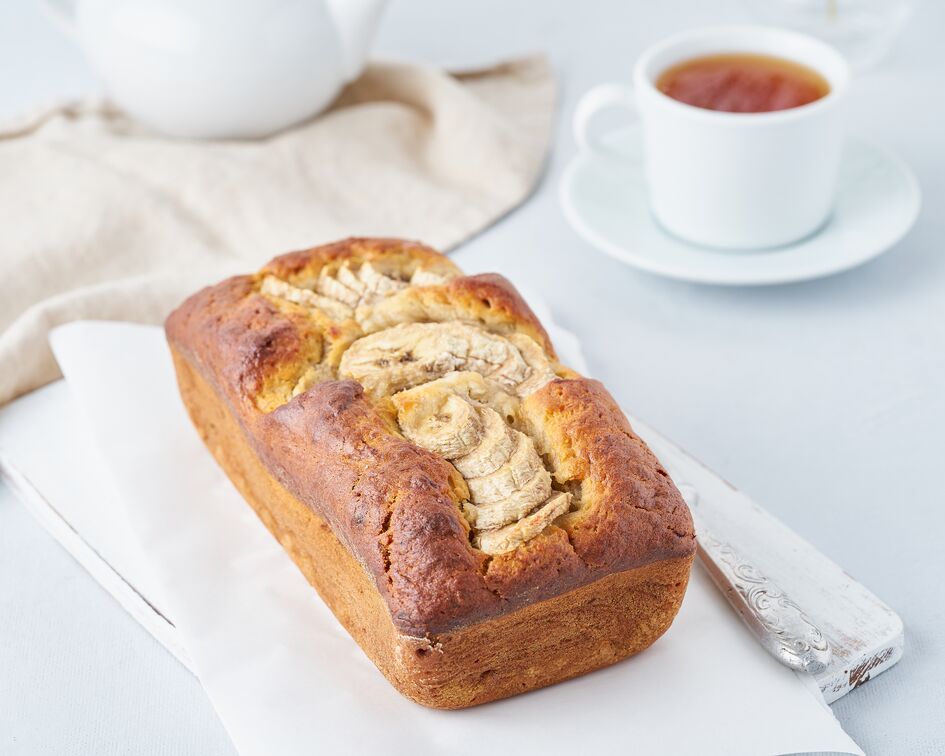 Pastel de plátano vegano