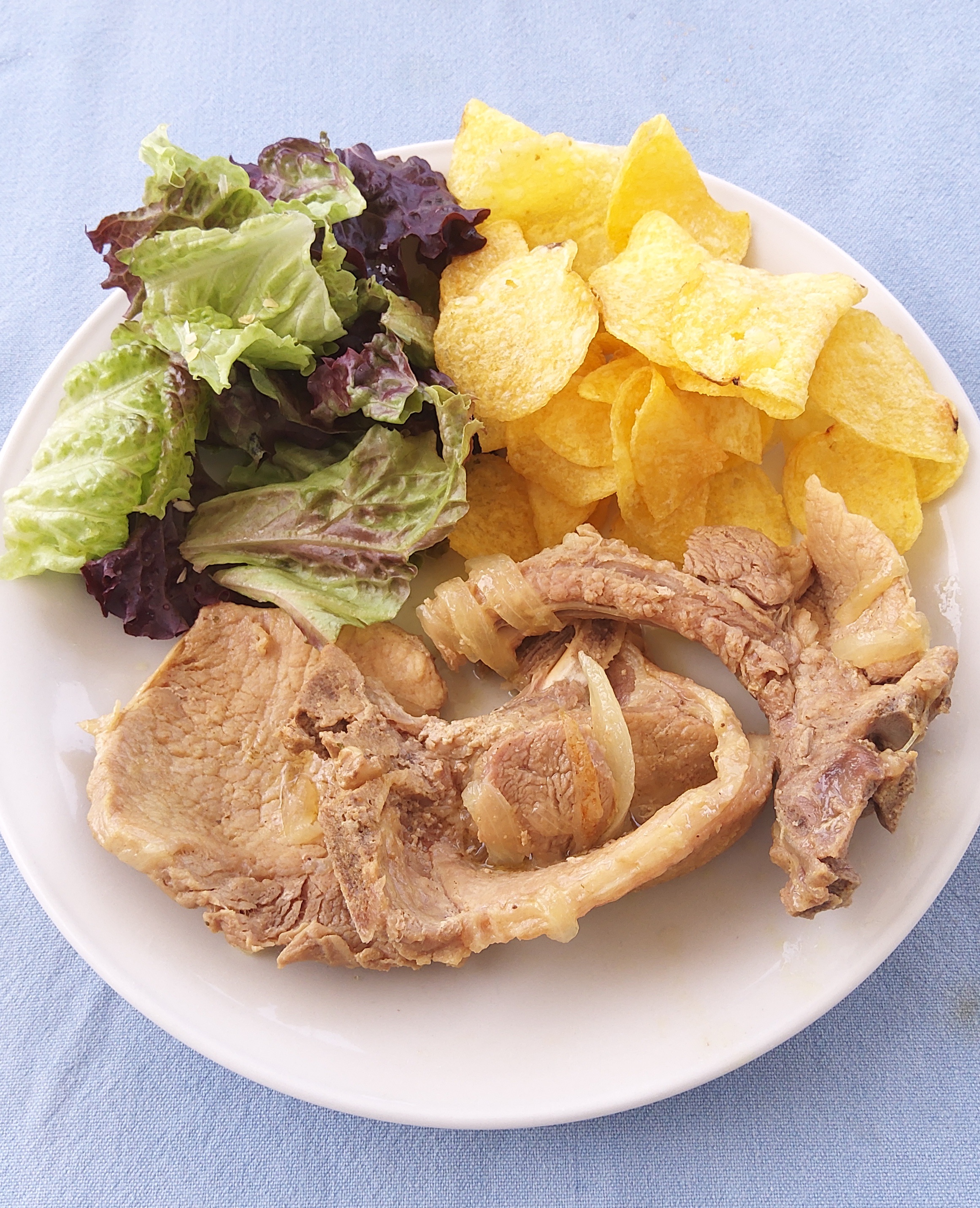 Costeletas de porco de cebolada
