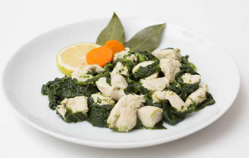 Bocconcini di tacchino e erbette